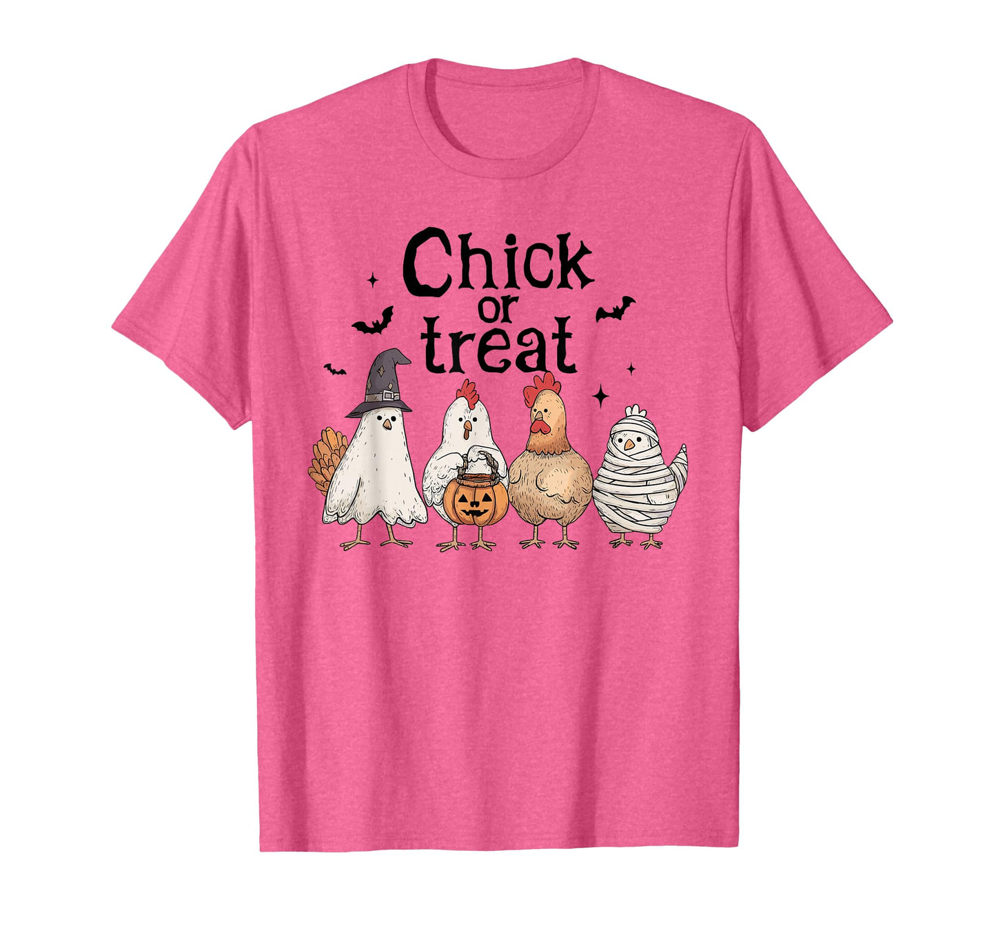 Chick Or Treat Halloween Witch Spooky Chicken Pumpkin Kids T-Shirt