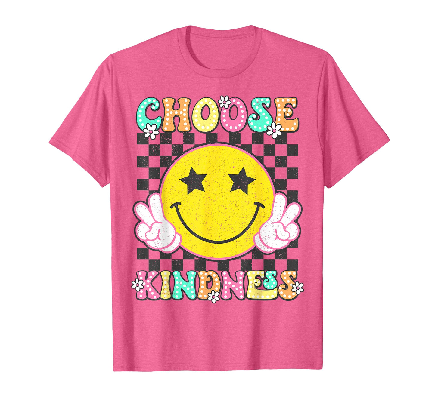 Choose Kindness Retro Groovy Be Kind Inspirational Kids T-Shirt
