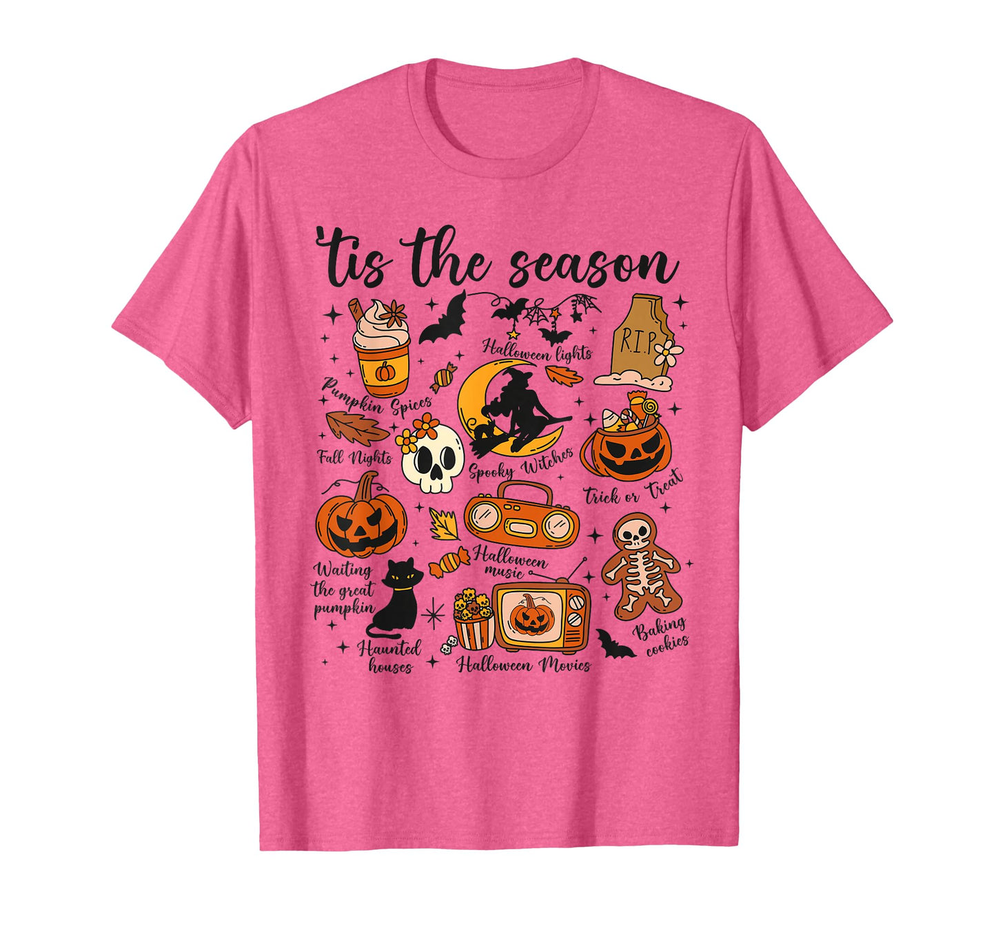 Funny Halloween Tis The Season Pumpkin Witch Women Men Gifts T-Shirt