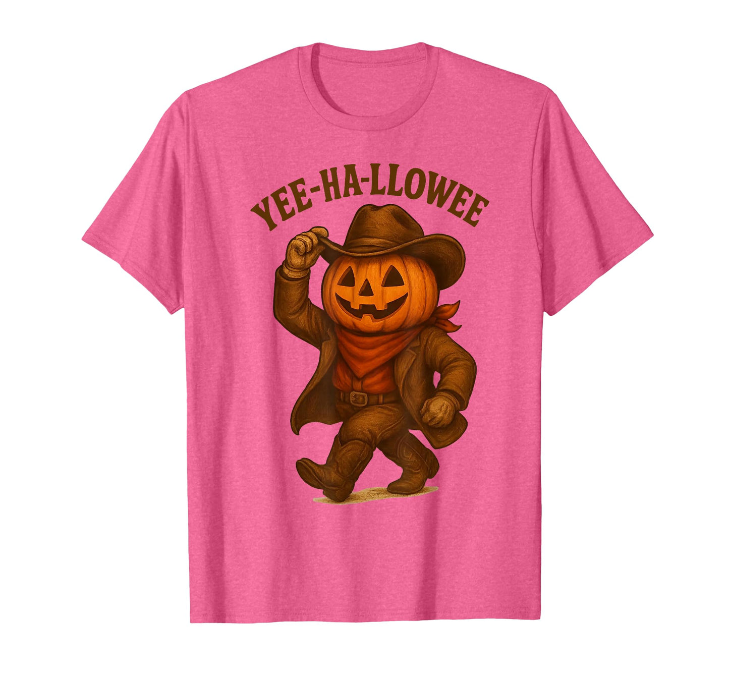 Yee-Ha-lloween Cowboy Pumpkin Halloween T-Shirt