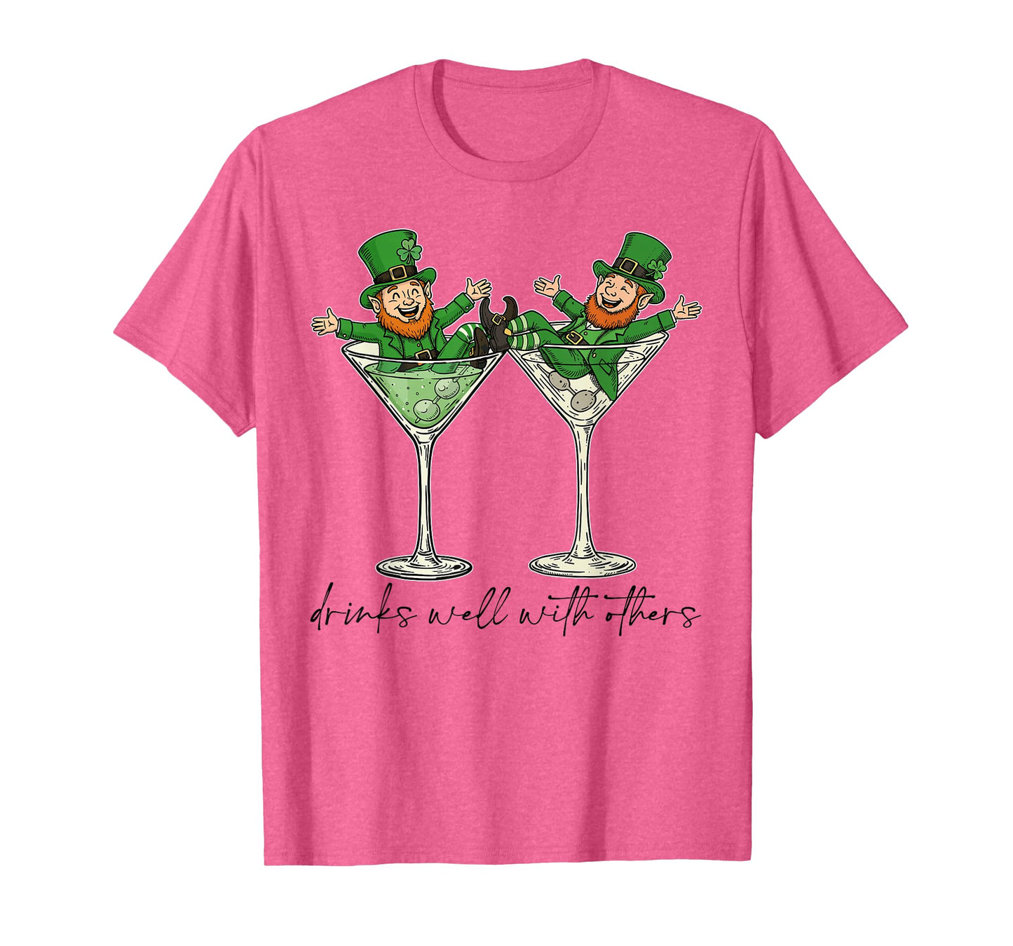 Drinks Well With Others St. Patrick's Day Drunk Beer Funny T-Shirt
