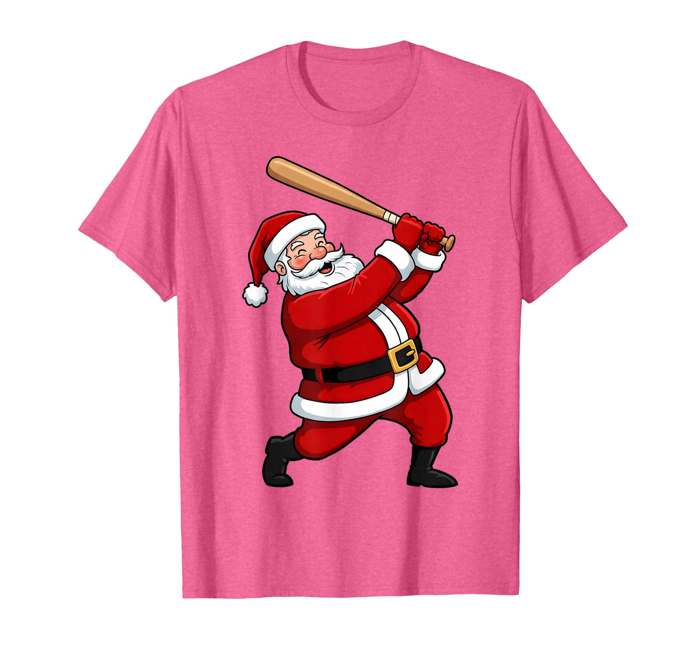 Christmas Baseball Batter Santa Xmas Sport Player Boys Kids T-Shirt