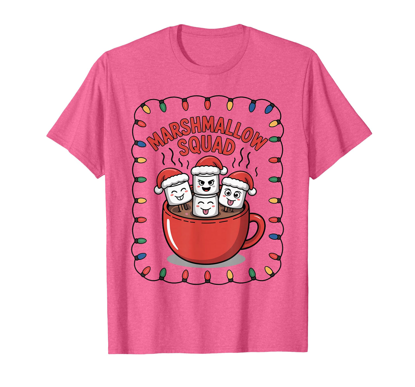 Marshmallow Squad Funny Christmas Cocoa Matching Pajamas T-Shirt