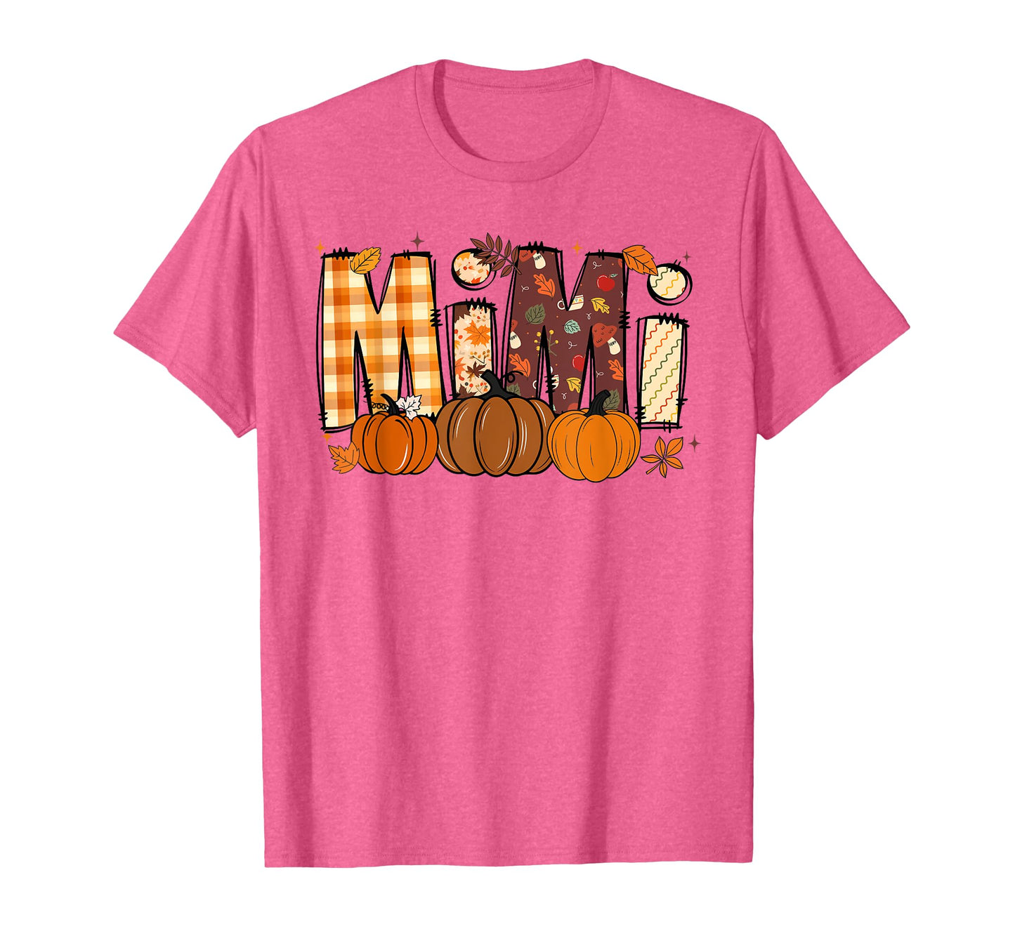 Retro Mimi Pumpkin Fall Leaves Grandma Fall Thanksgiving T-Shirt