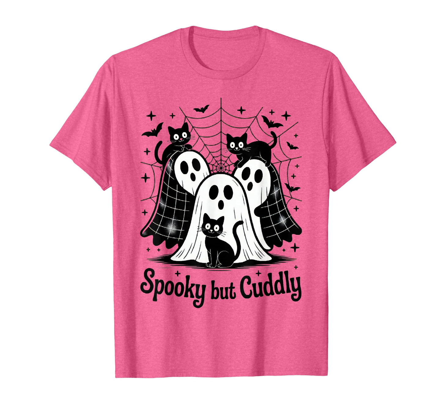Spooky Cat and Ghostly Web, Spooky But Cuddly T-Shirt