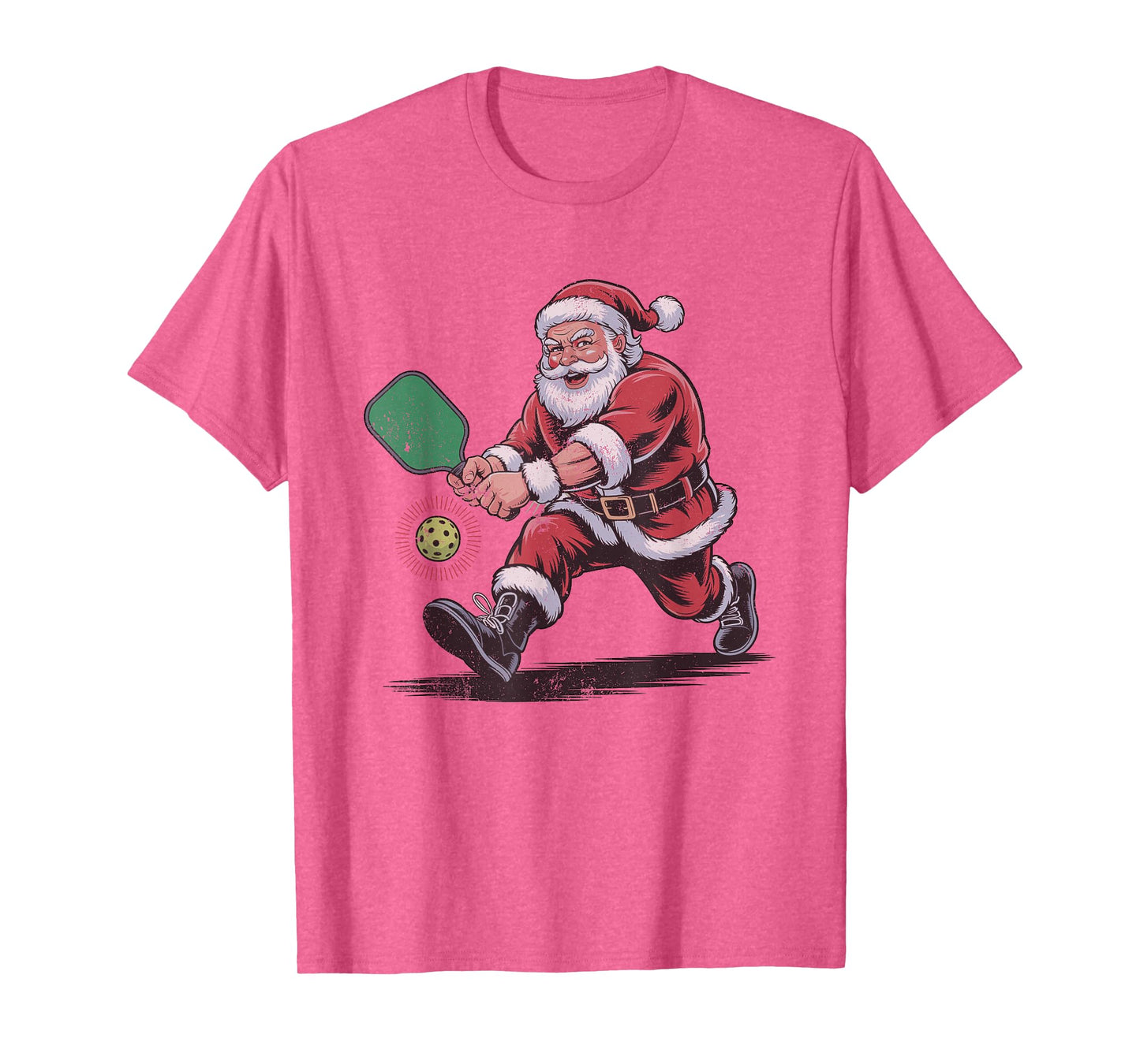 Santa Playing Pickleball Retro Vintage 90s Christmas Holiday T-Shirt