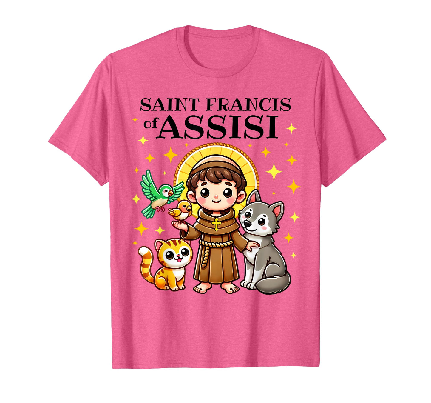 Saint Francis of Assisi Saint of Animals Catholic for kids T-Shirt