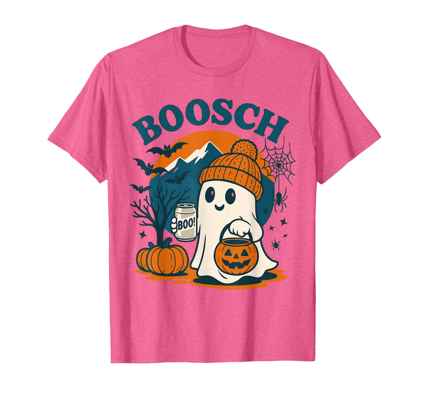 Boosch Light Halloween Shirt Men, Funny Ghost Beer Drinking T-Shirt