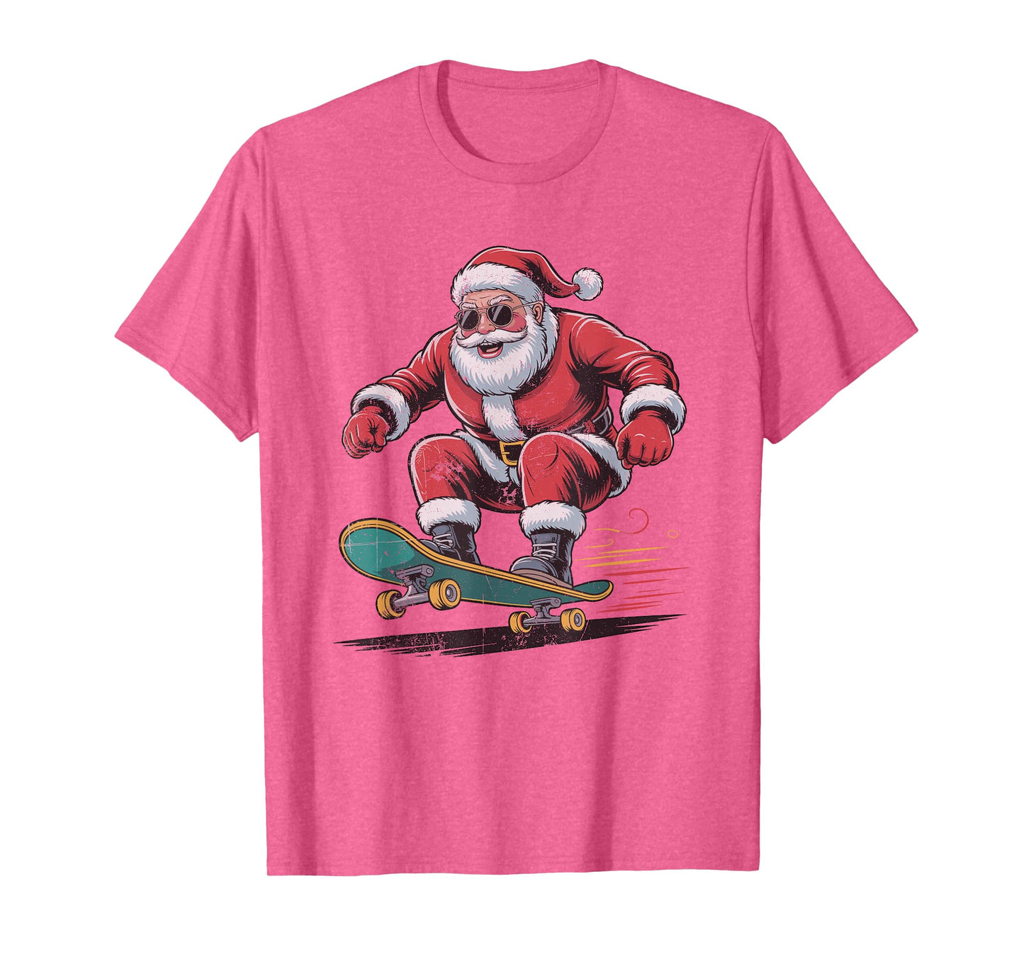 Santa Skateboarding Retro Vintage 90s Christmas Holiday T-Shirt