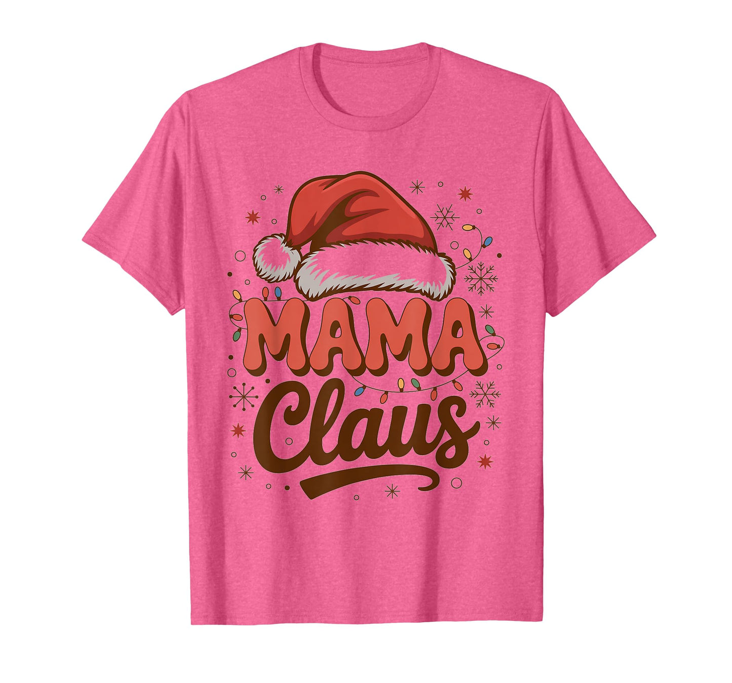 Mama Claus Christmas tee Matching Santa Family Holiday T-Shirt