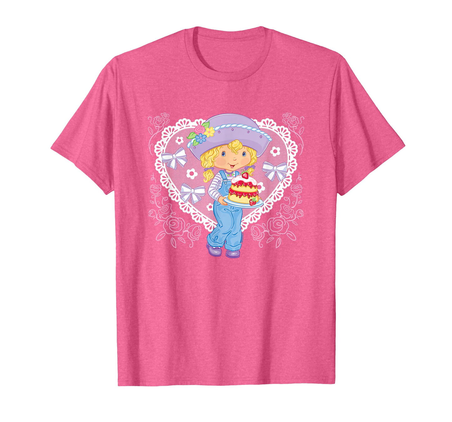 Strawberry Shortcake Cute Coquette Angelcake Big Chest Logo T-Shirt
