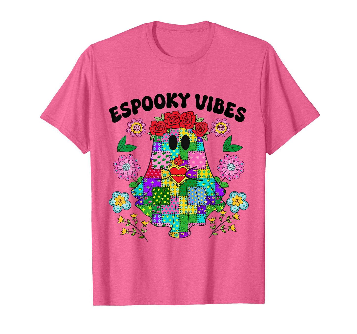 Espooky Vibes, Mexican Ghost Flowers Halloween, Spooky Vibes T-Shirt