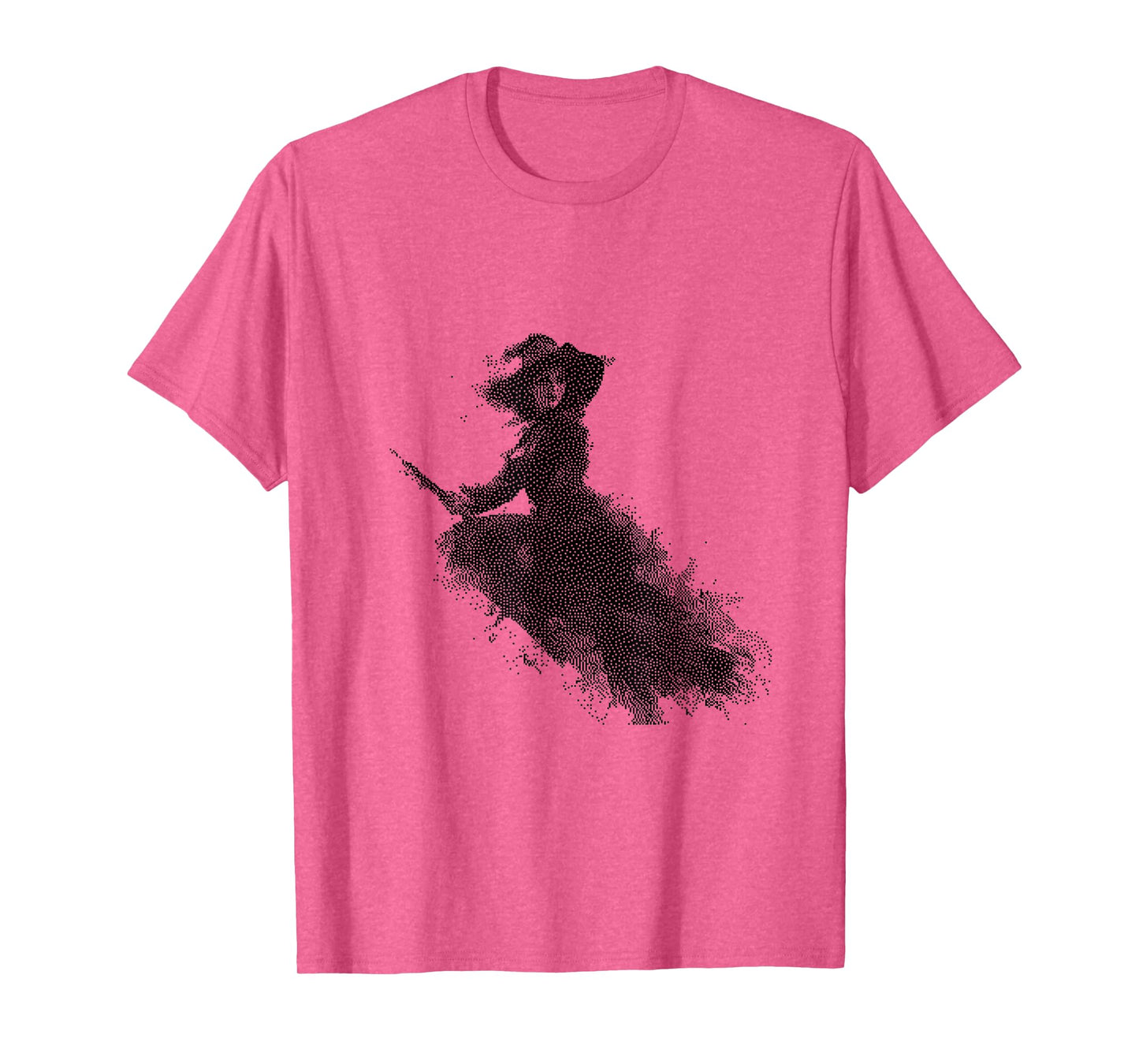 Flying Witch on Broom Halloween Design T-Shirt