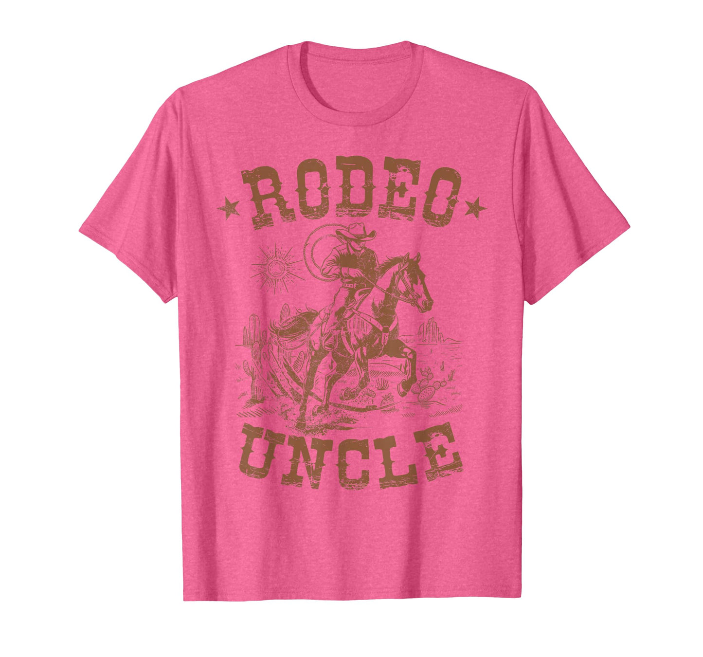 Rodeo Uncle Western Cowboy Family Matching Father's Day T-Shirt