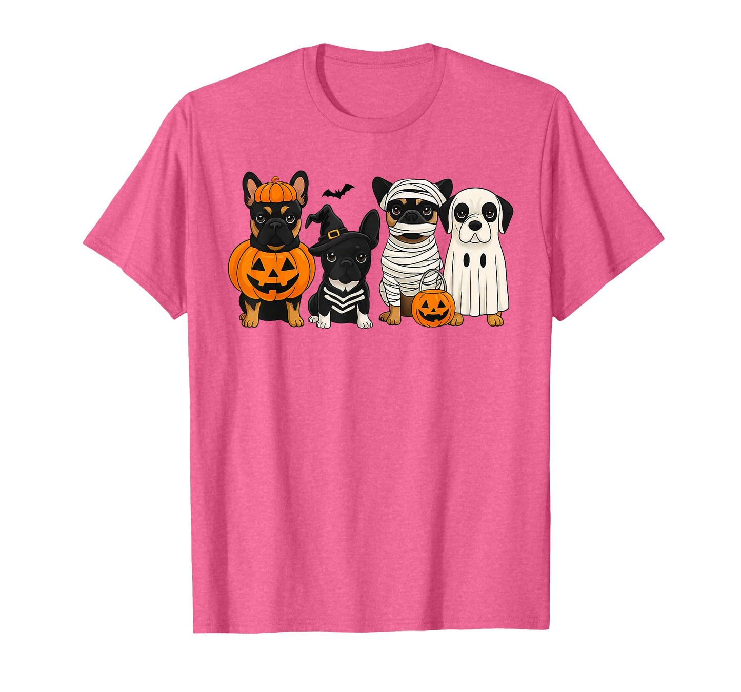 Frenchie Mom French Bulldog Lover Halloween Vibes Spooky Boo T-Shirt