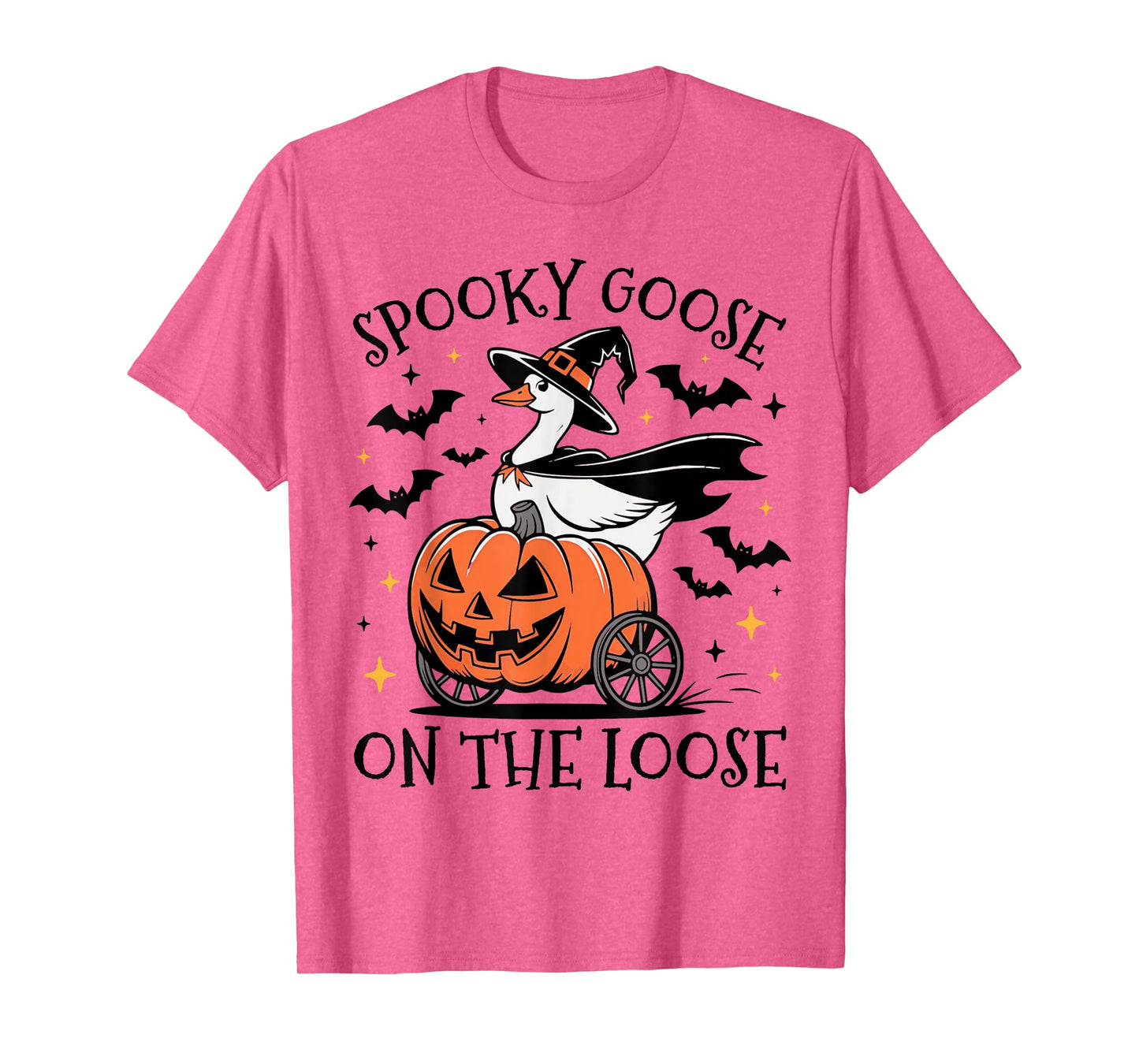 Spooky Goose On The Loose Goose Witch Animal Halloween T-Shirt