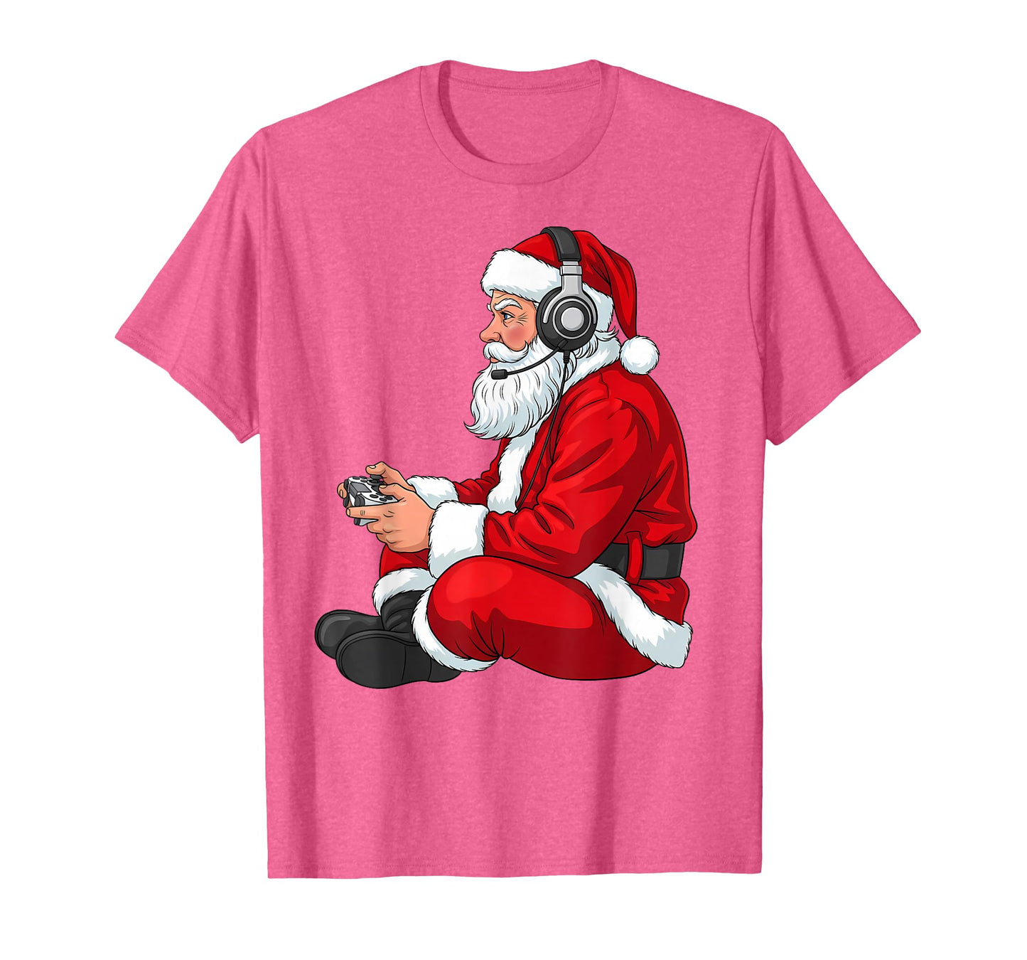 Video Gaming Santa Holding Game Controller Christmas Gamer T-Shirt
