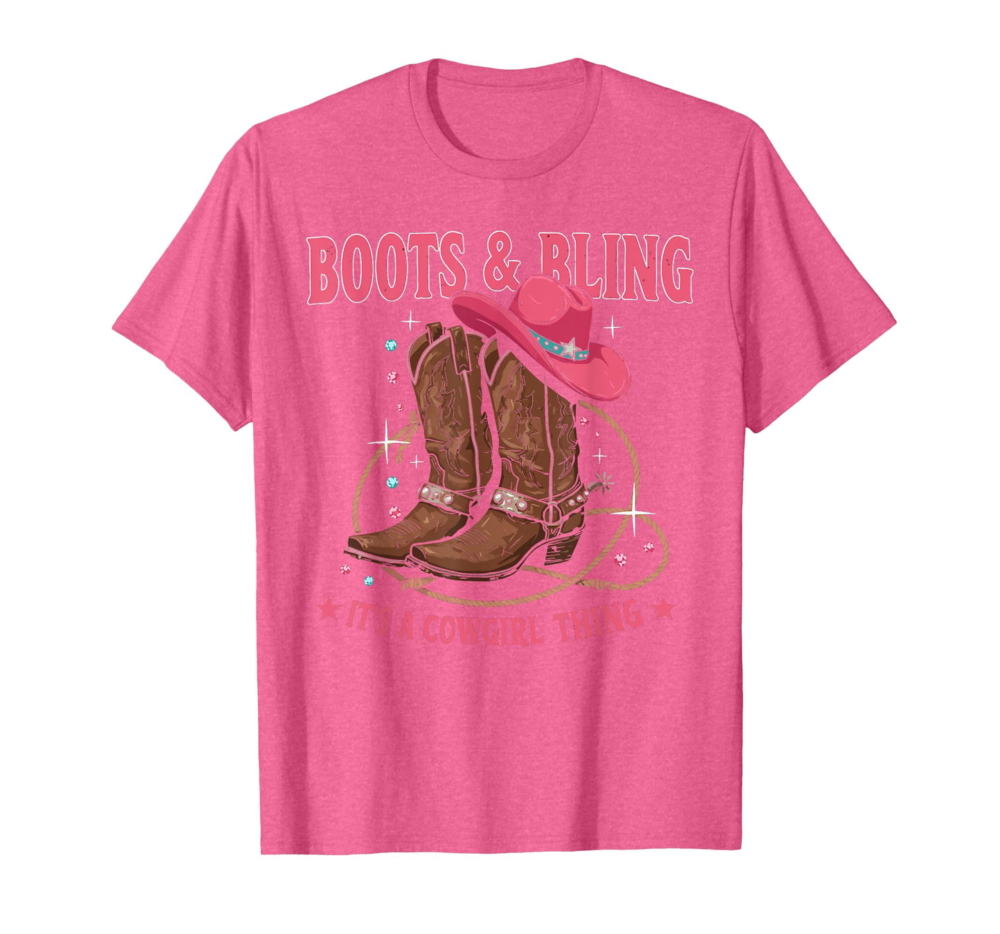 Howdy Country Rodeo Girl Western Boots & Bling its a Cowgirl T-Shirt
