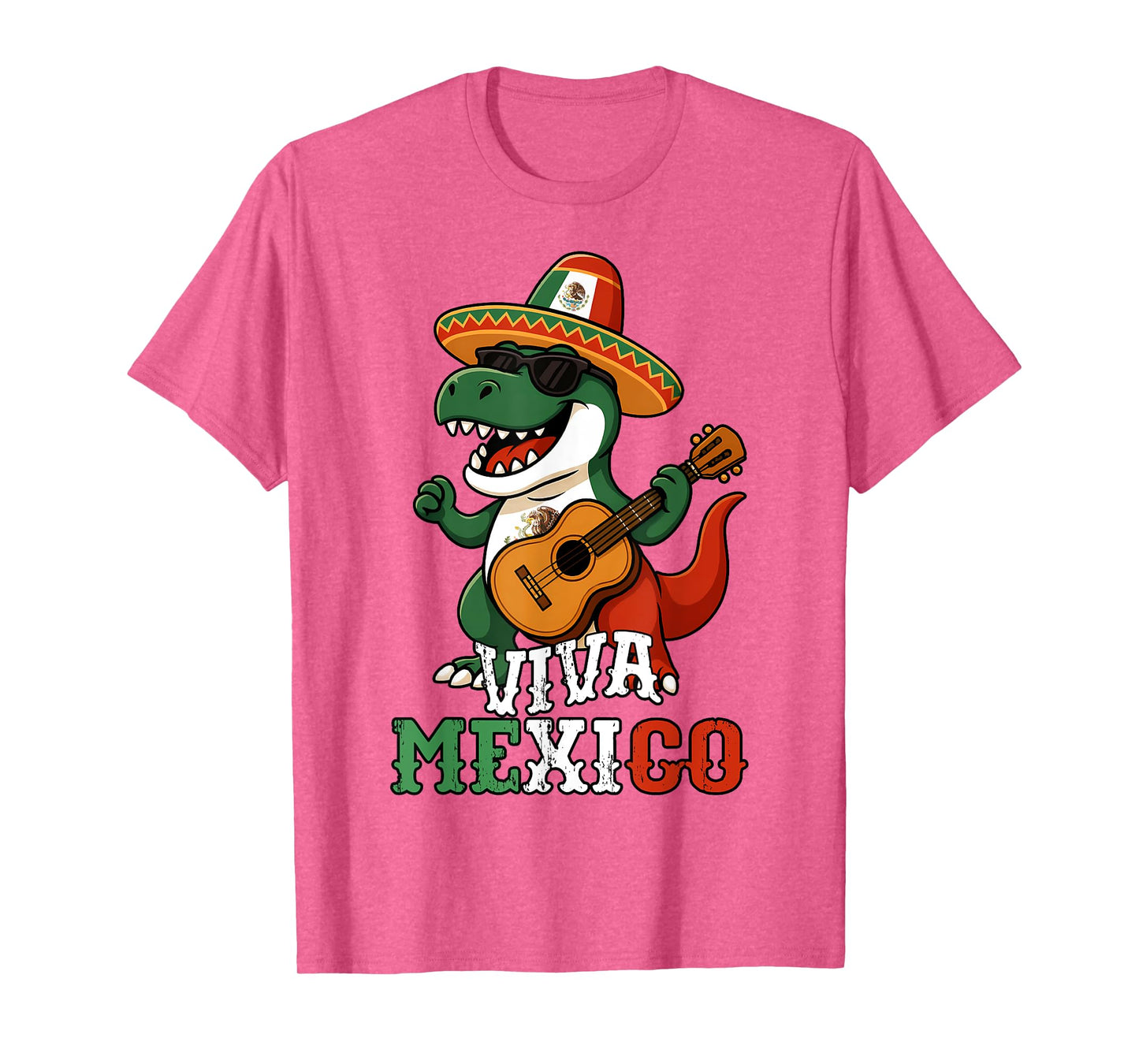 Viva Mexico Kids Boys Toddler Funny Mexican Dinosaur T-Rex T-Shirt