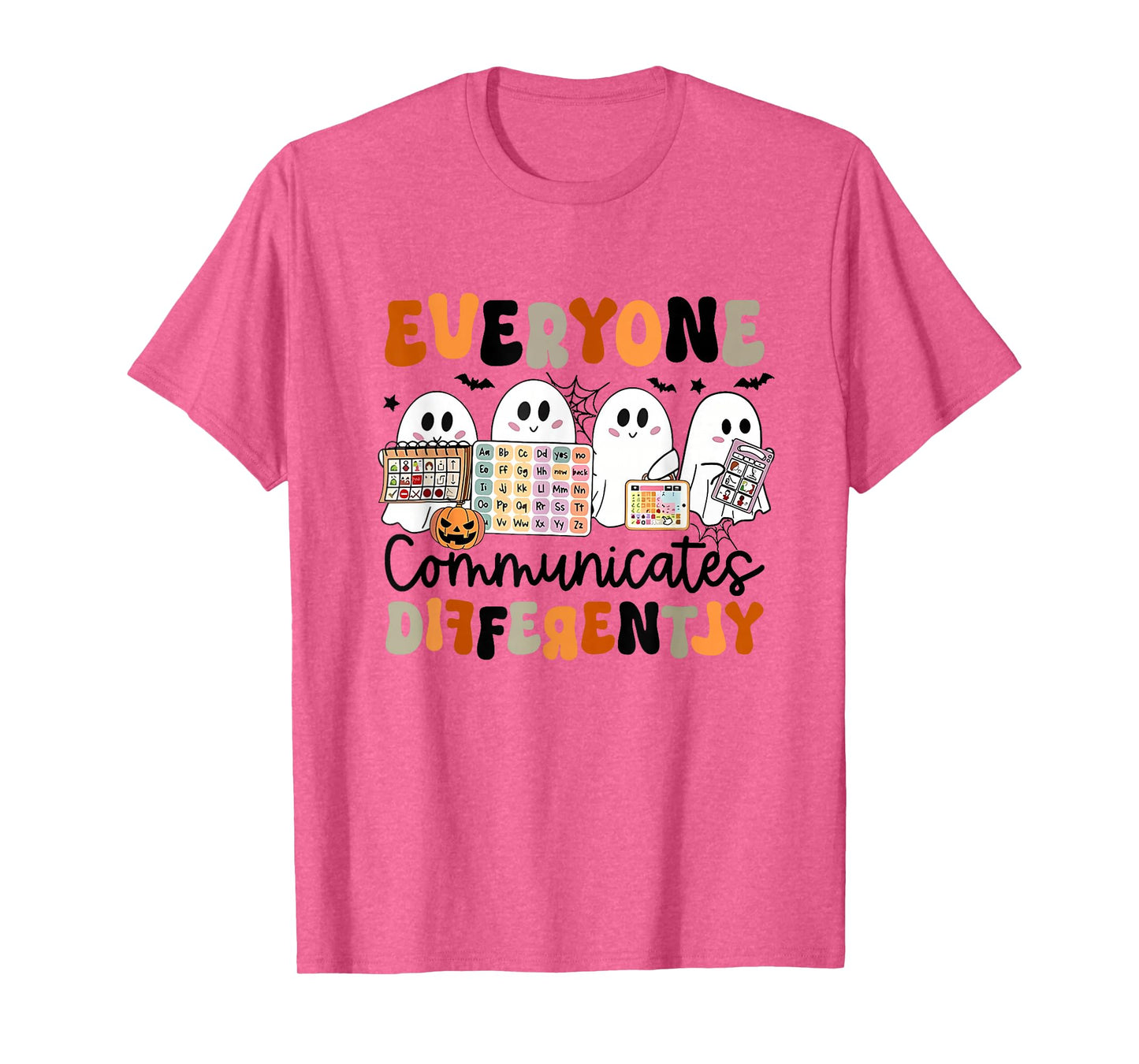 Halloween SLP Groovy Everyone Communicates Differently Sped T-Shirt
