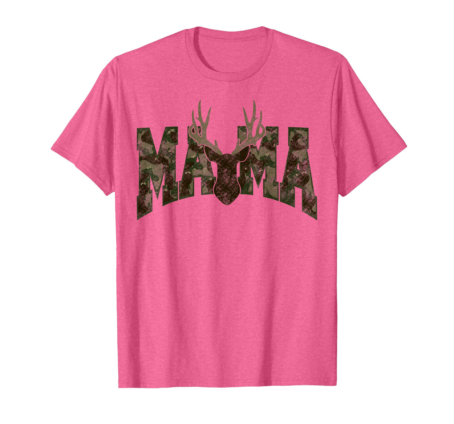 Camo Mama Mom Deer Antler Hunting Season Hunter Wife Women T-Shirt