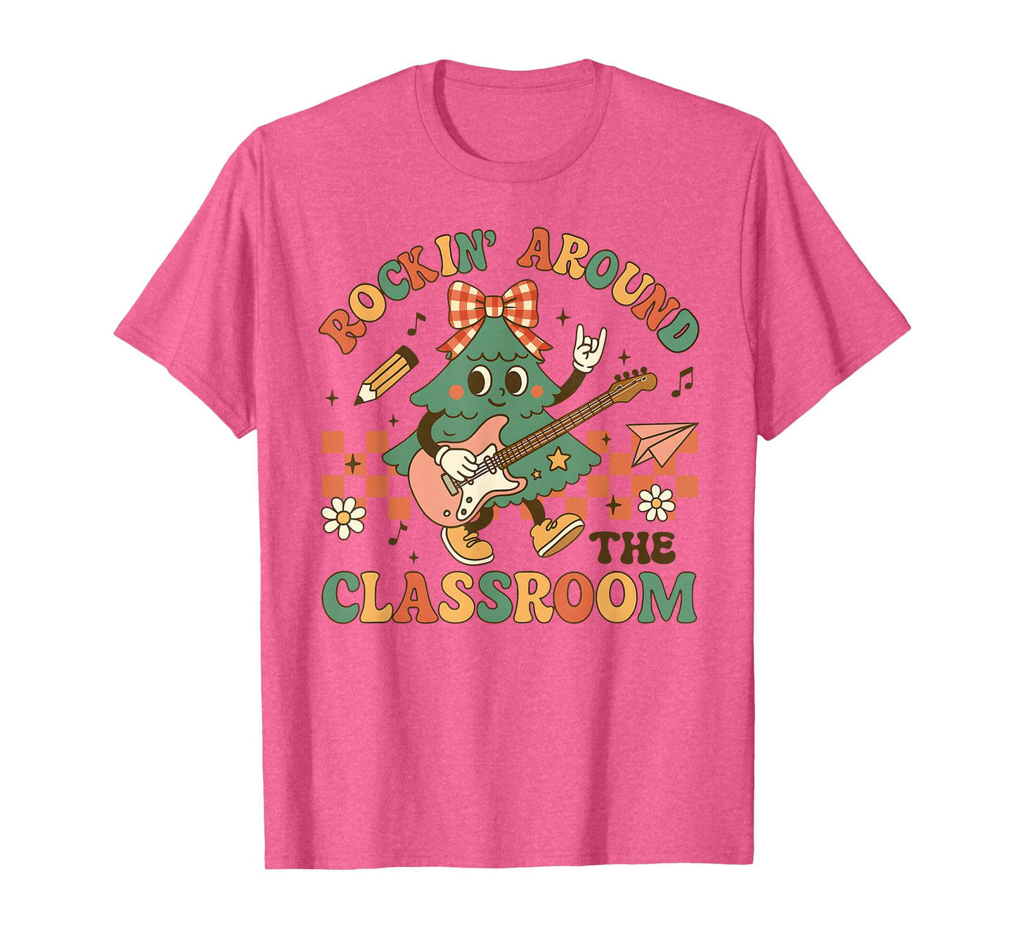 Christmas Tree Rockin' Around The Classroom Teacher Student T-Shirt