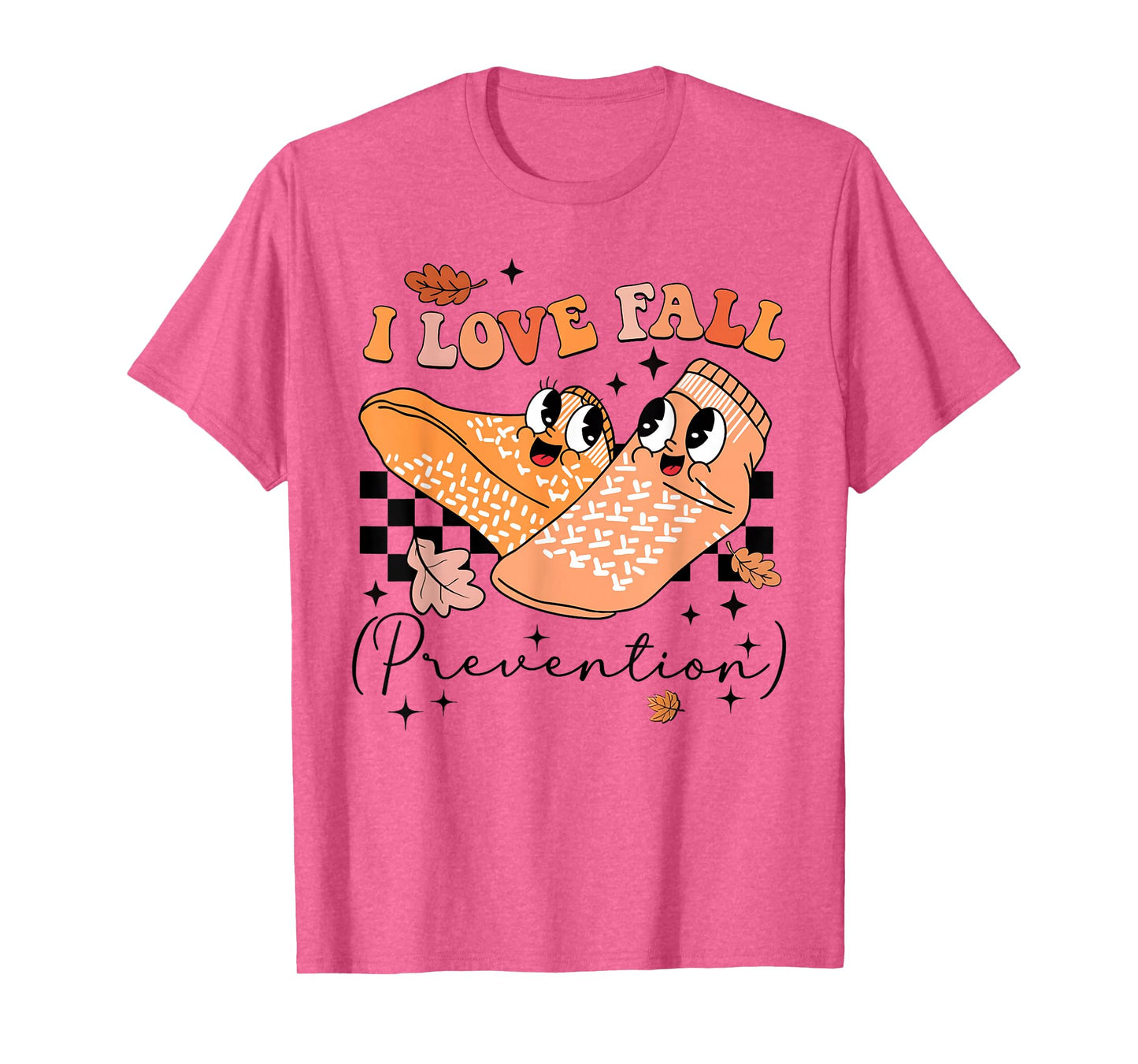 I Love Fall Prevention Fall Physical Therapy Women Men Nurse T-Shirt