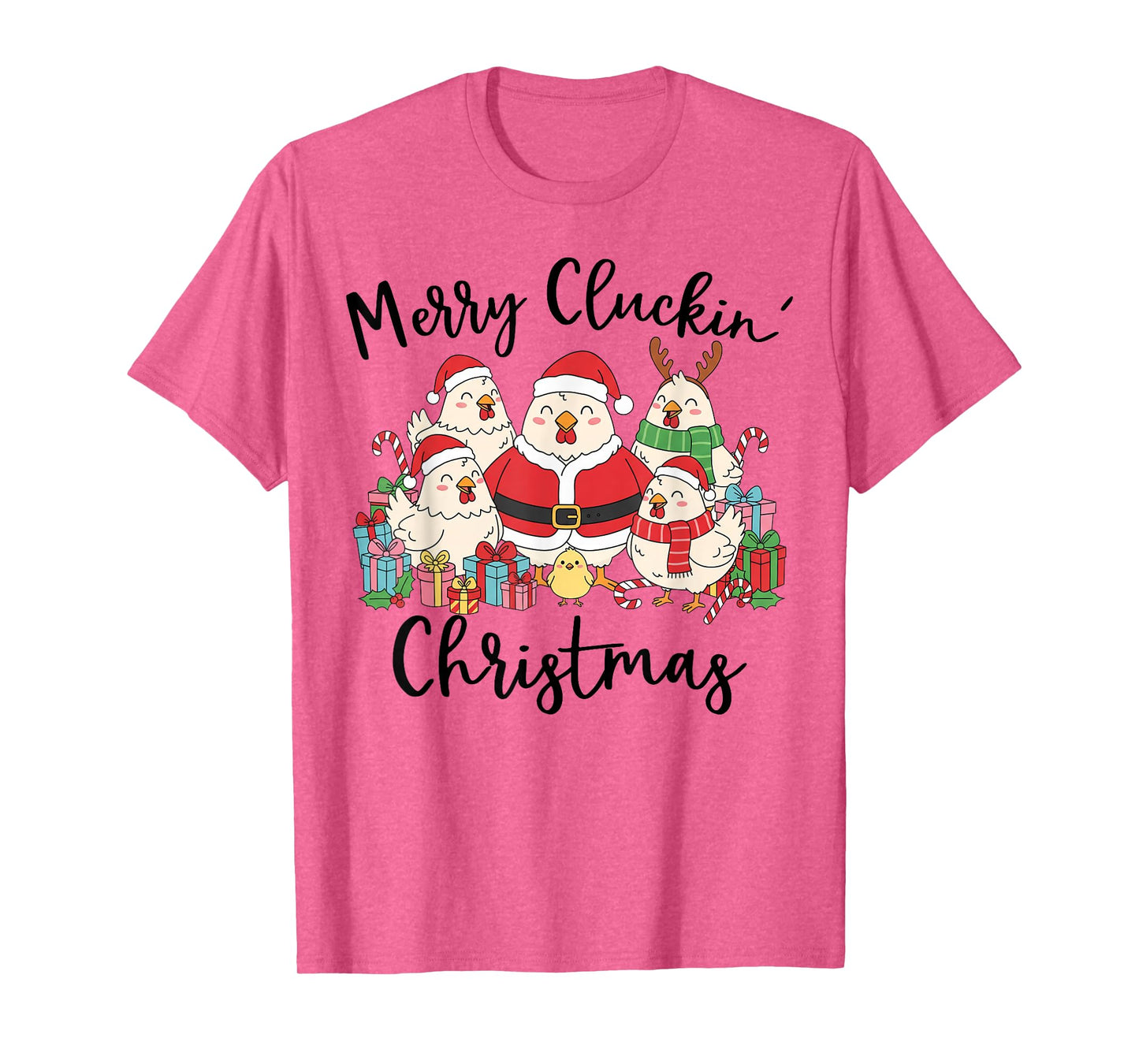 Merry Cluckin’ Christmas, Chicken Santa Hat, Chicken Lover T-Shirt