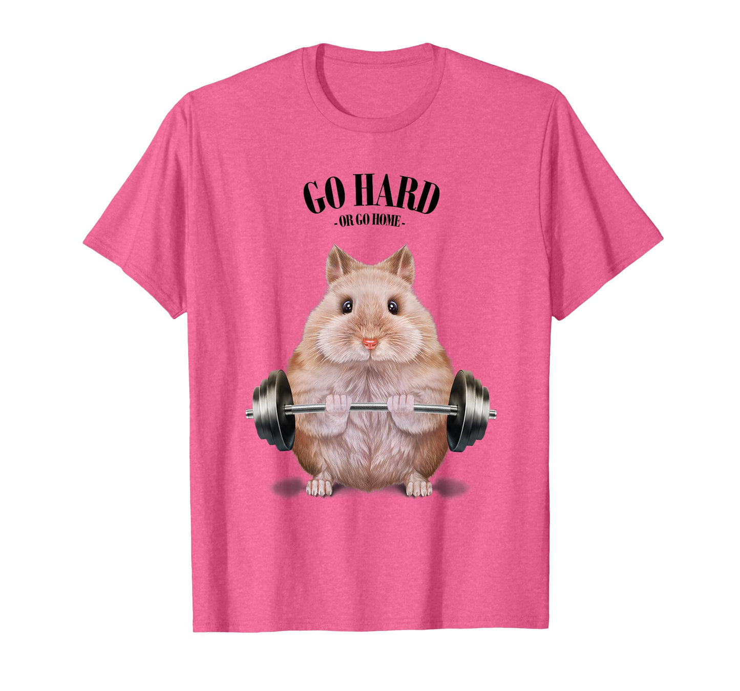 Beige Dwarf Hamster Muscle Training Weightlifting Fitness T-Shirt