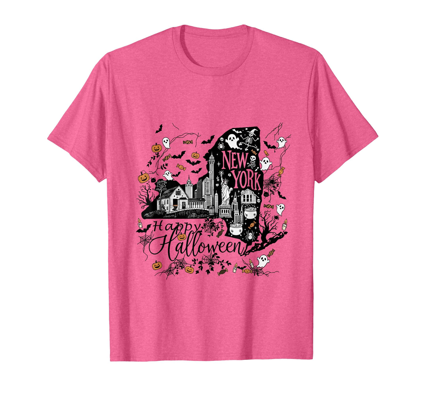Happy Halloween, Scary New York Skyline Haunted Funny T-Shirt