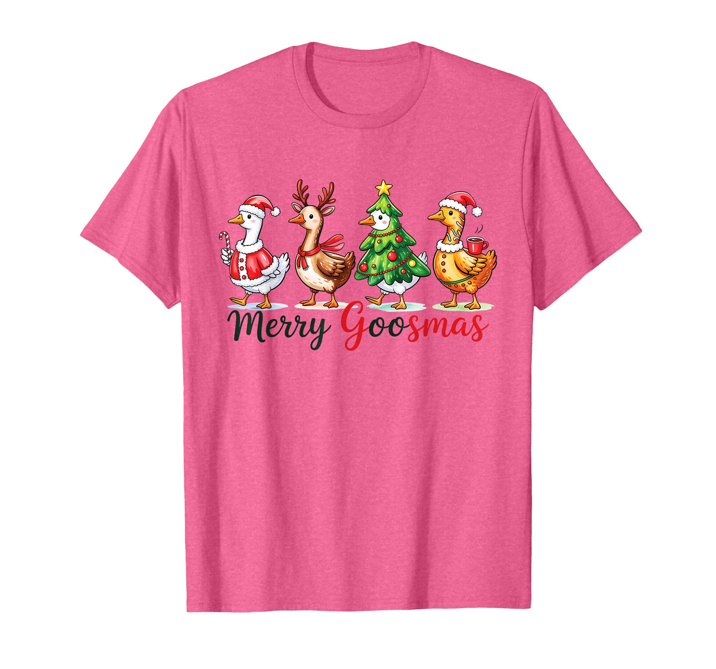 Funny Merry Goosmas Goose Christmas Holiday Party Matching T-Shirt