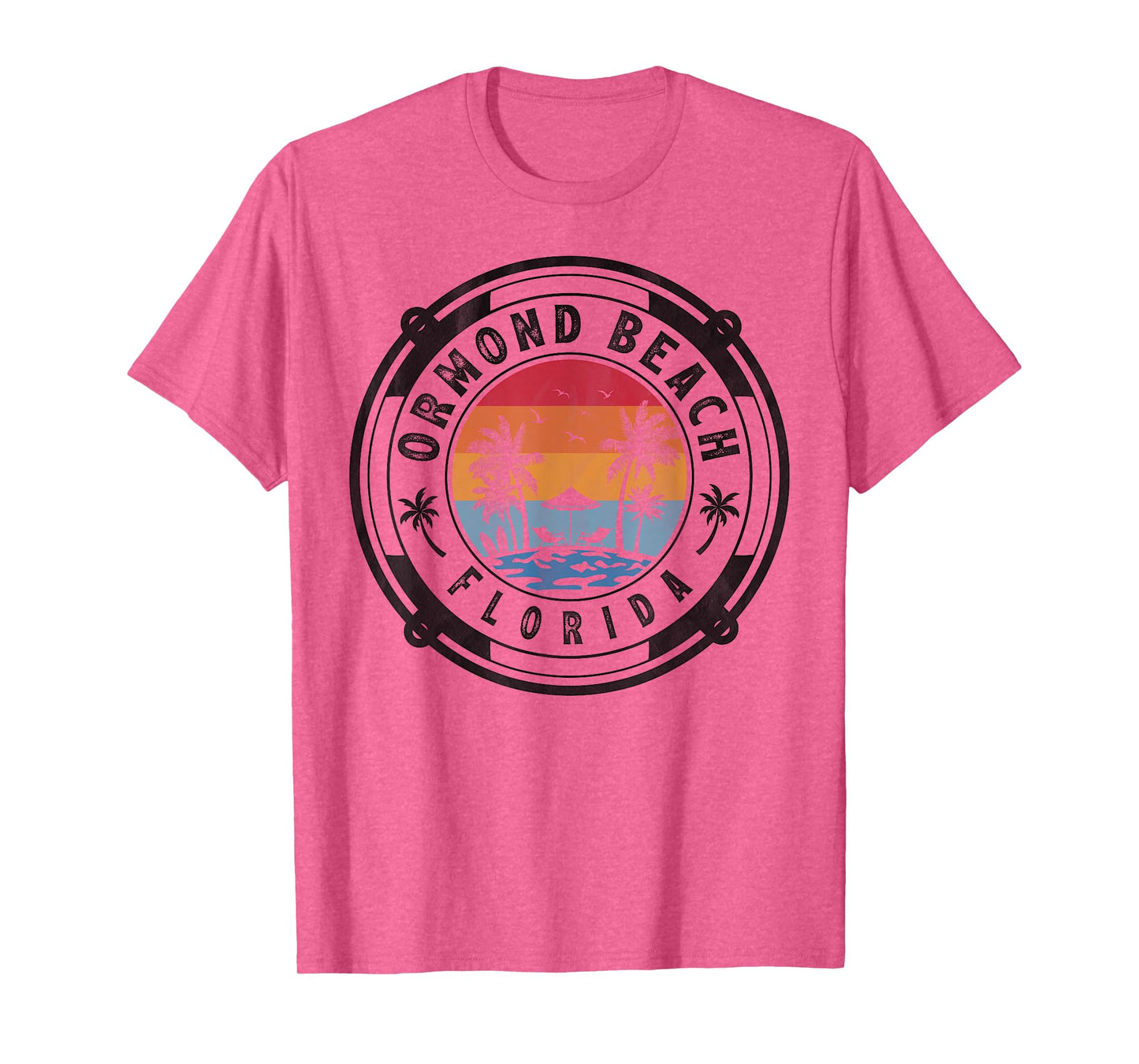 Ormond Beach Florida Summer Vacation Vintage Sunset T-Shirt