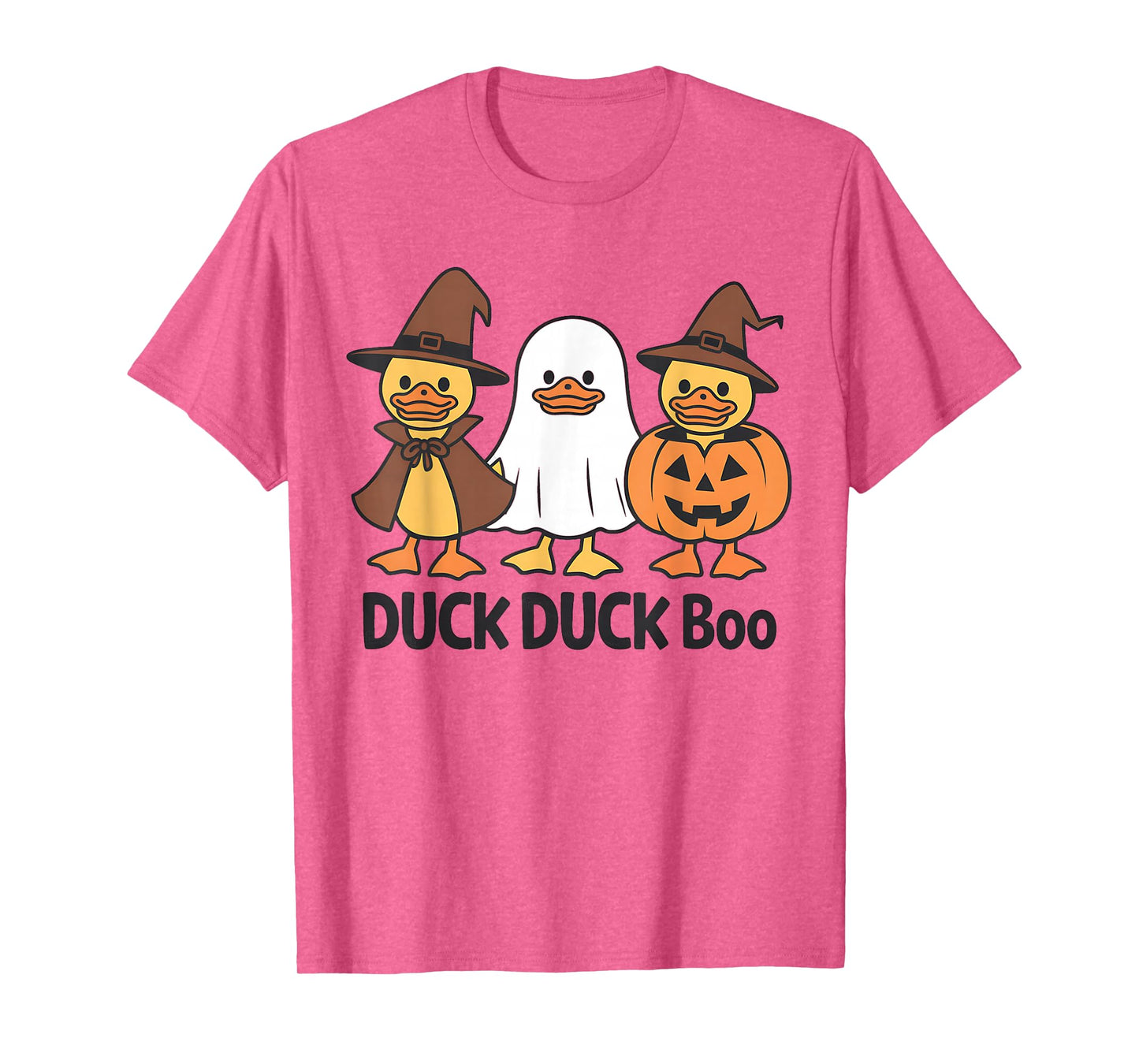 Funny Duck Duck Boo Shirt Halloween Duck Witch Ghost Pumpkin T-Shirt
