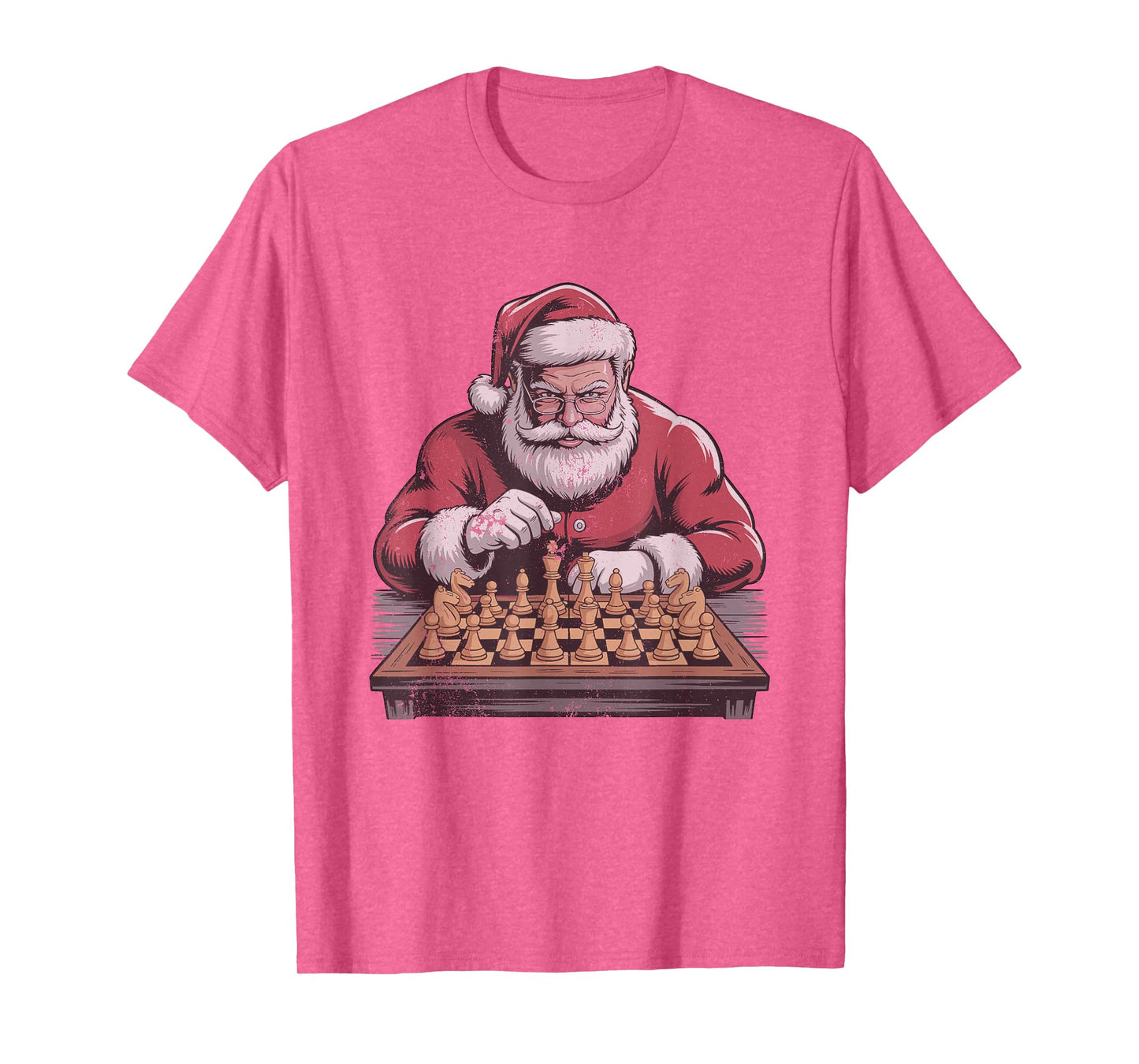 Vintage Santa Playing Chess Retro Christmas Holiday Sports T-Shirt