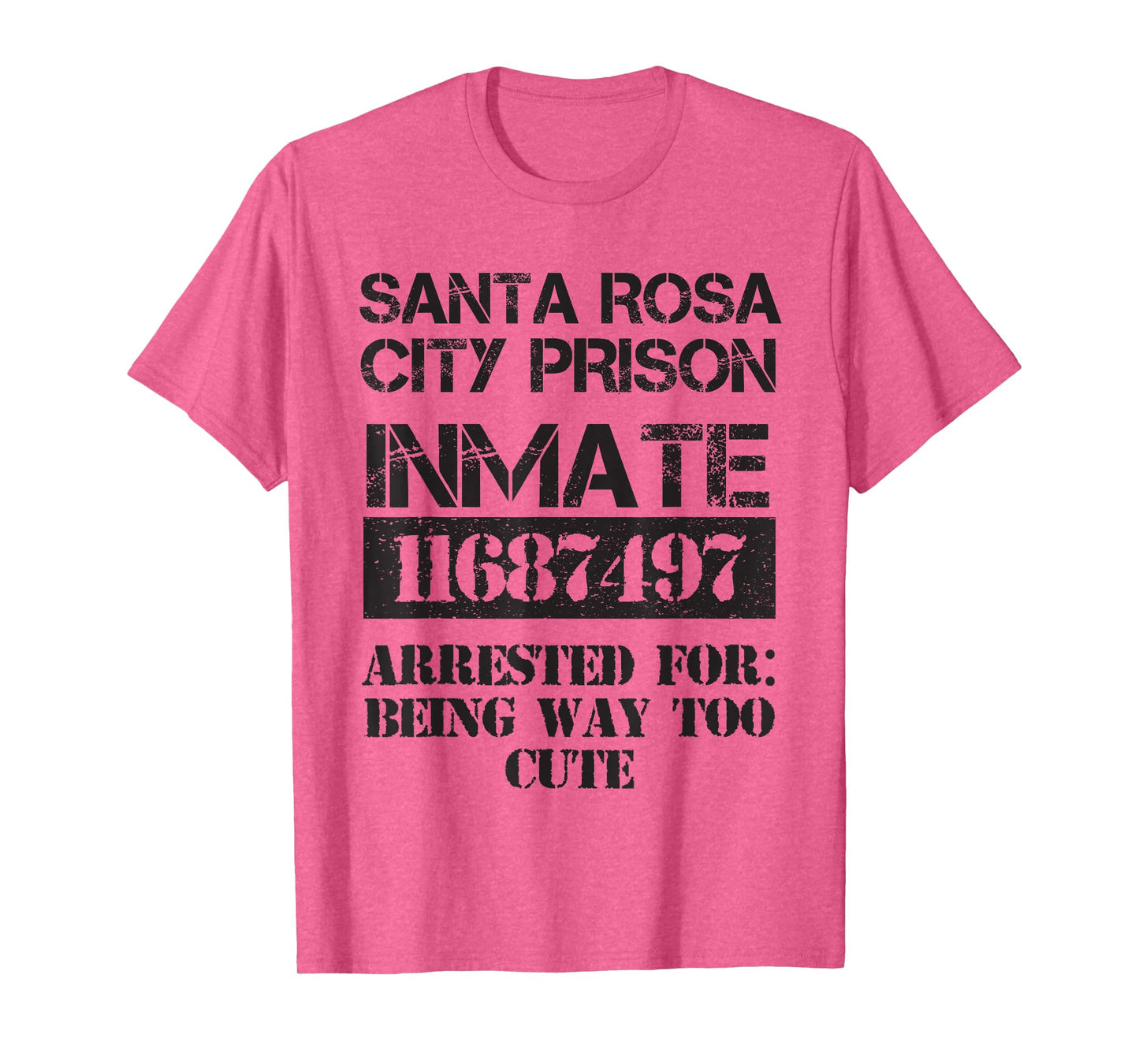 Funny Halloween Santa Rosa City Prisoner Costume T-Shirt