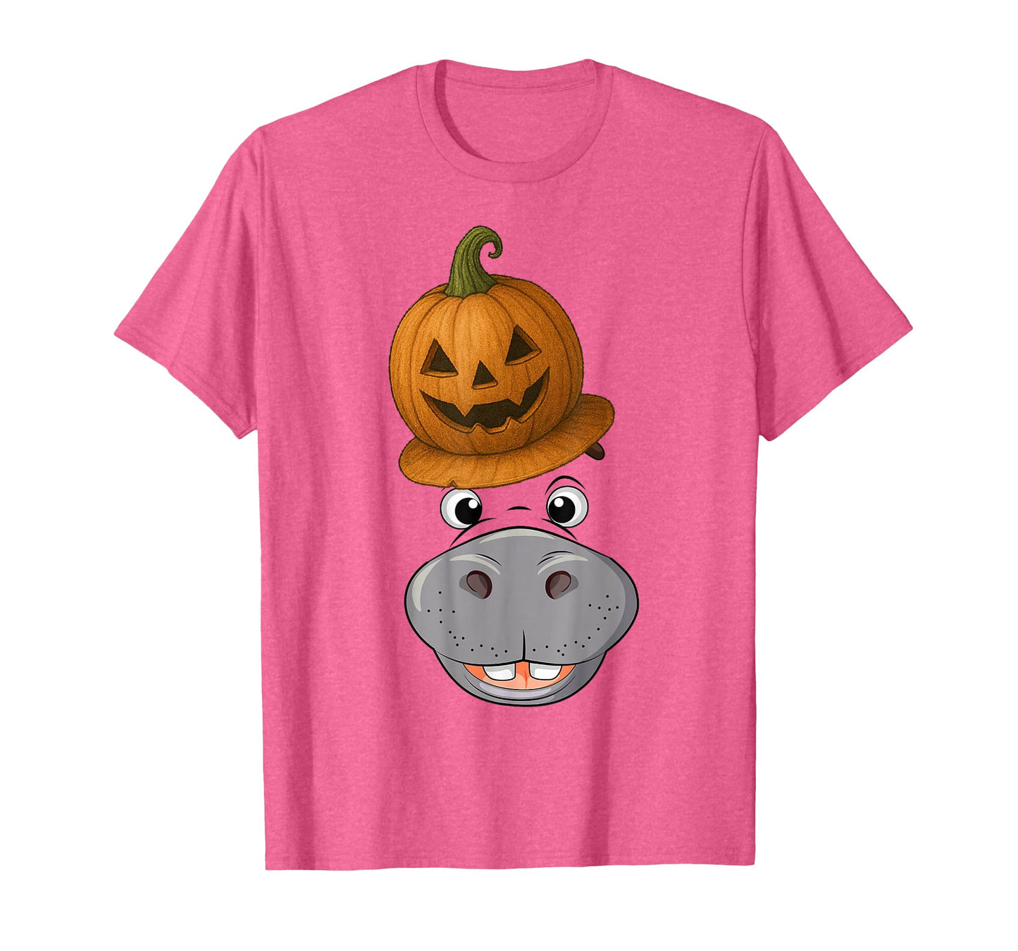 Hippo Spooky Ghost Horror Pumpkin Zombie Halloween T-Shirt