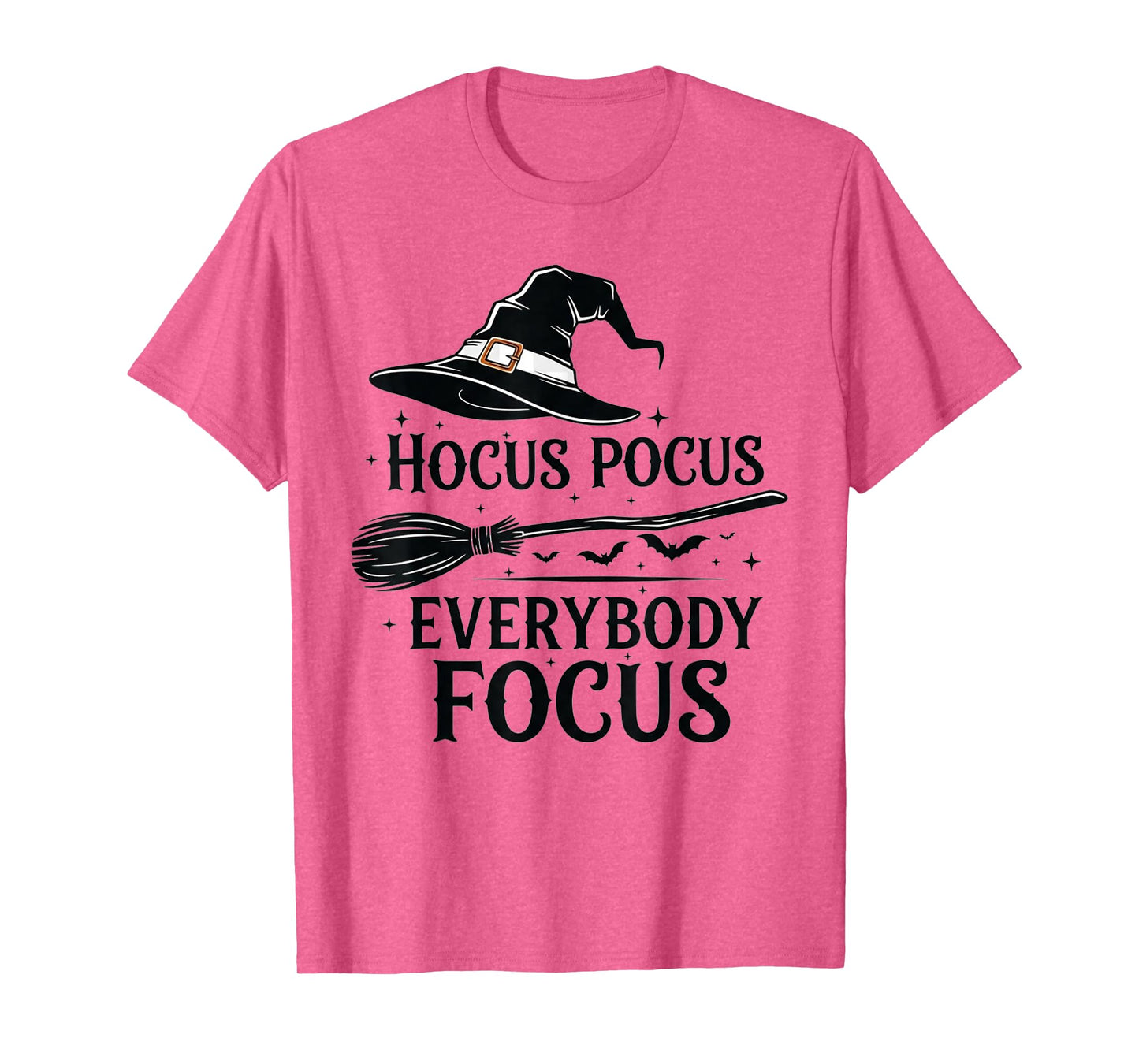 Hocus Pocus Everybody Focus Funny Teacher Halloween Witch T-Shirt