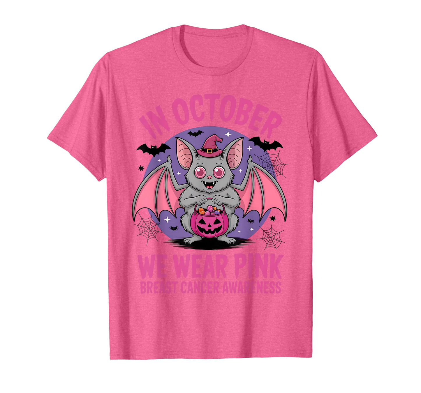 in October We Wear Pink Shirt Ghost Breast Cancer Awareness T-Shirt