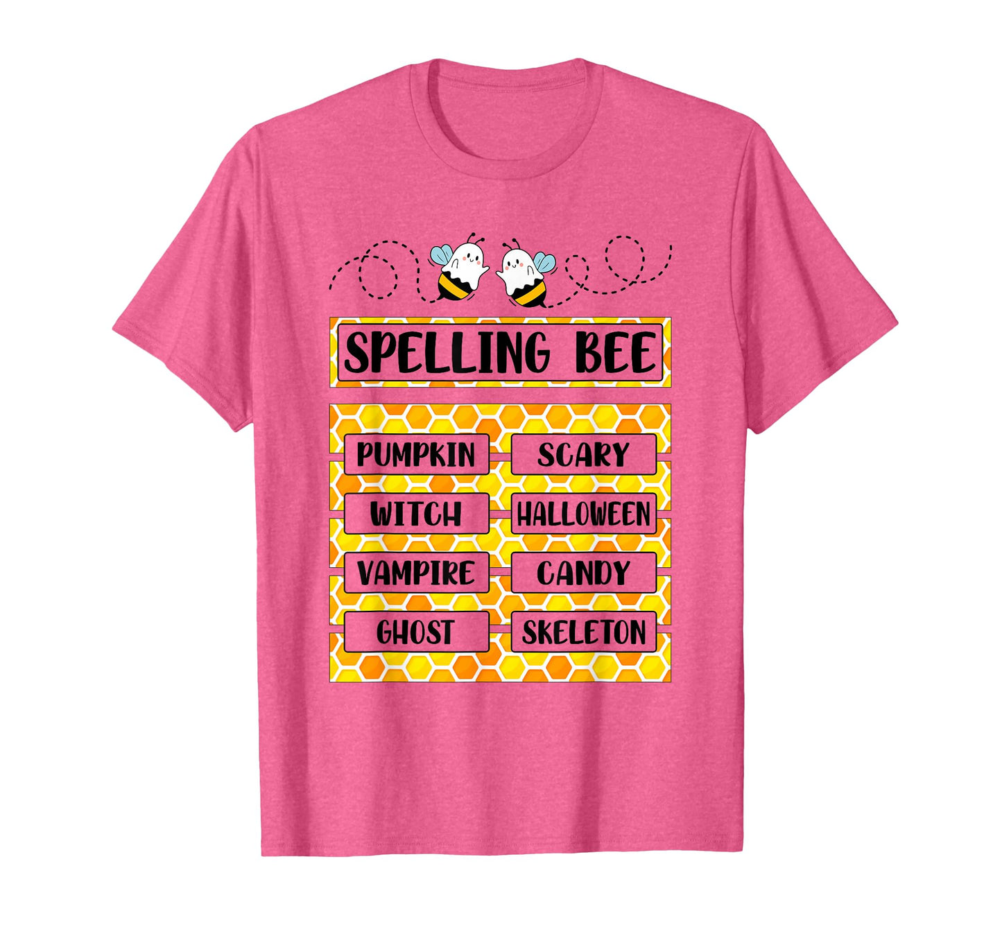 Spelling Bee Pumpkin Scary Pun Halloween Costume Teachers T-Shirt