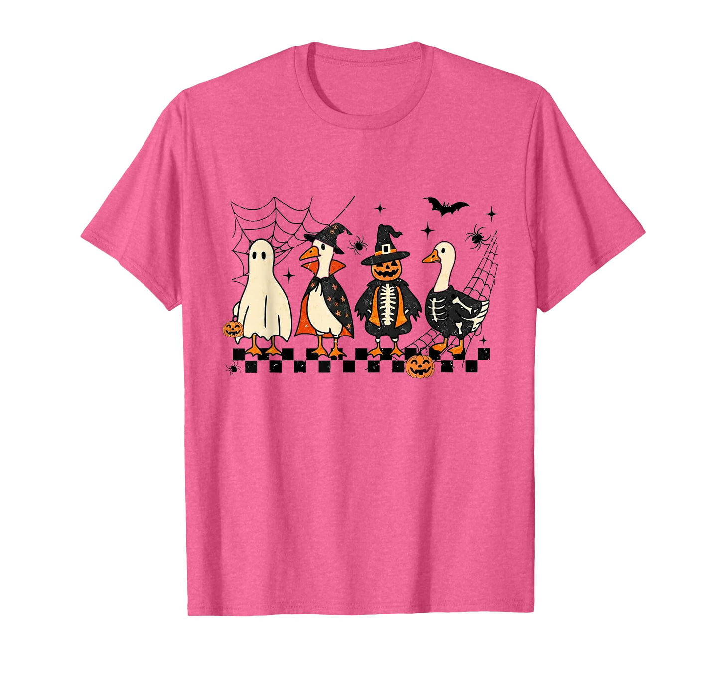 Halloween Ducks Wearing Ghost Skeleton Jack-o'-Lantern Witch T-Shirt
