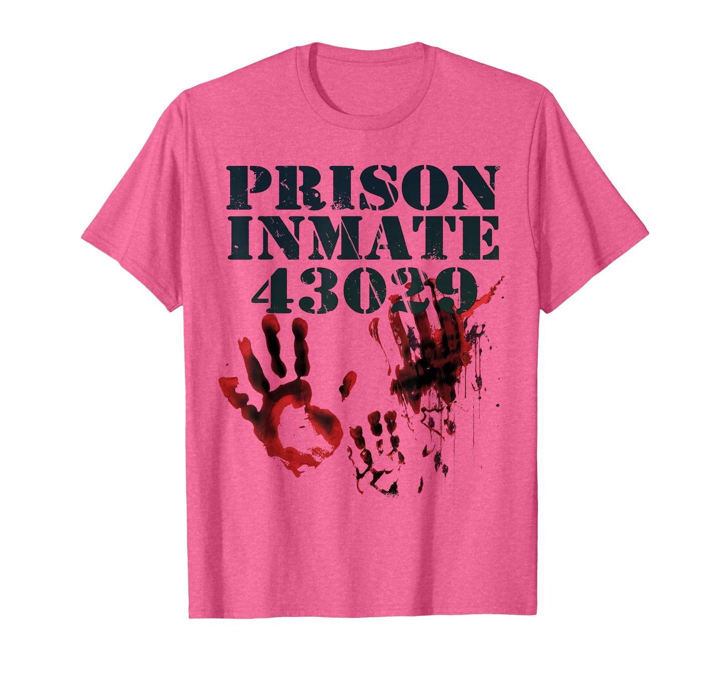 Prison Inmate Shirt Zombie Bloody Halloween Blood Splatter T-Shirt