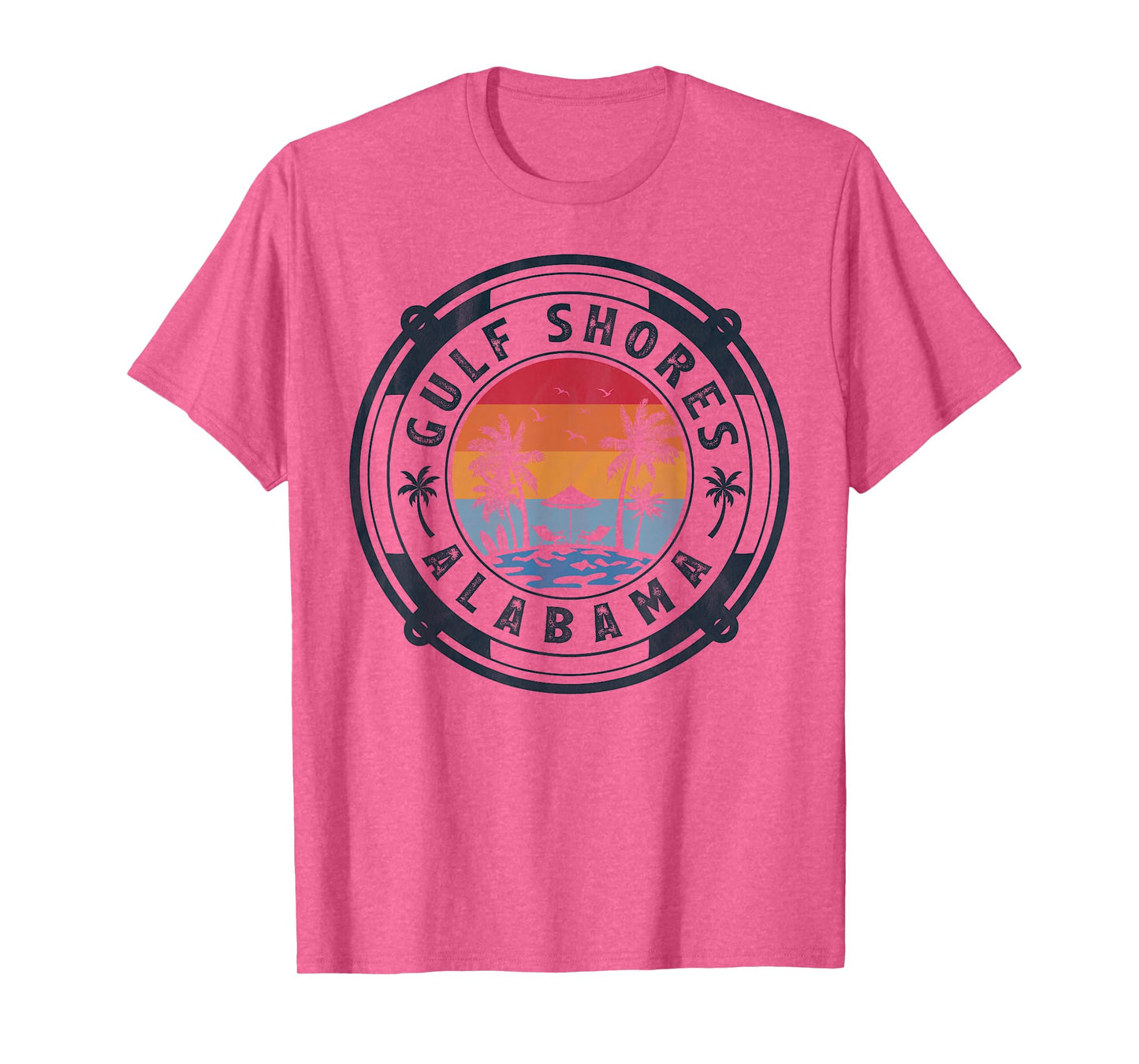 Gulf Shores Beach Alabama Summer Vacation Vintage Sunset T-Shirt