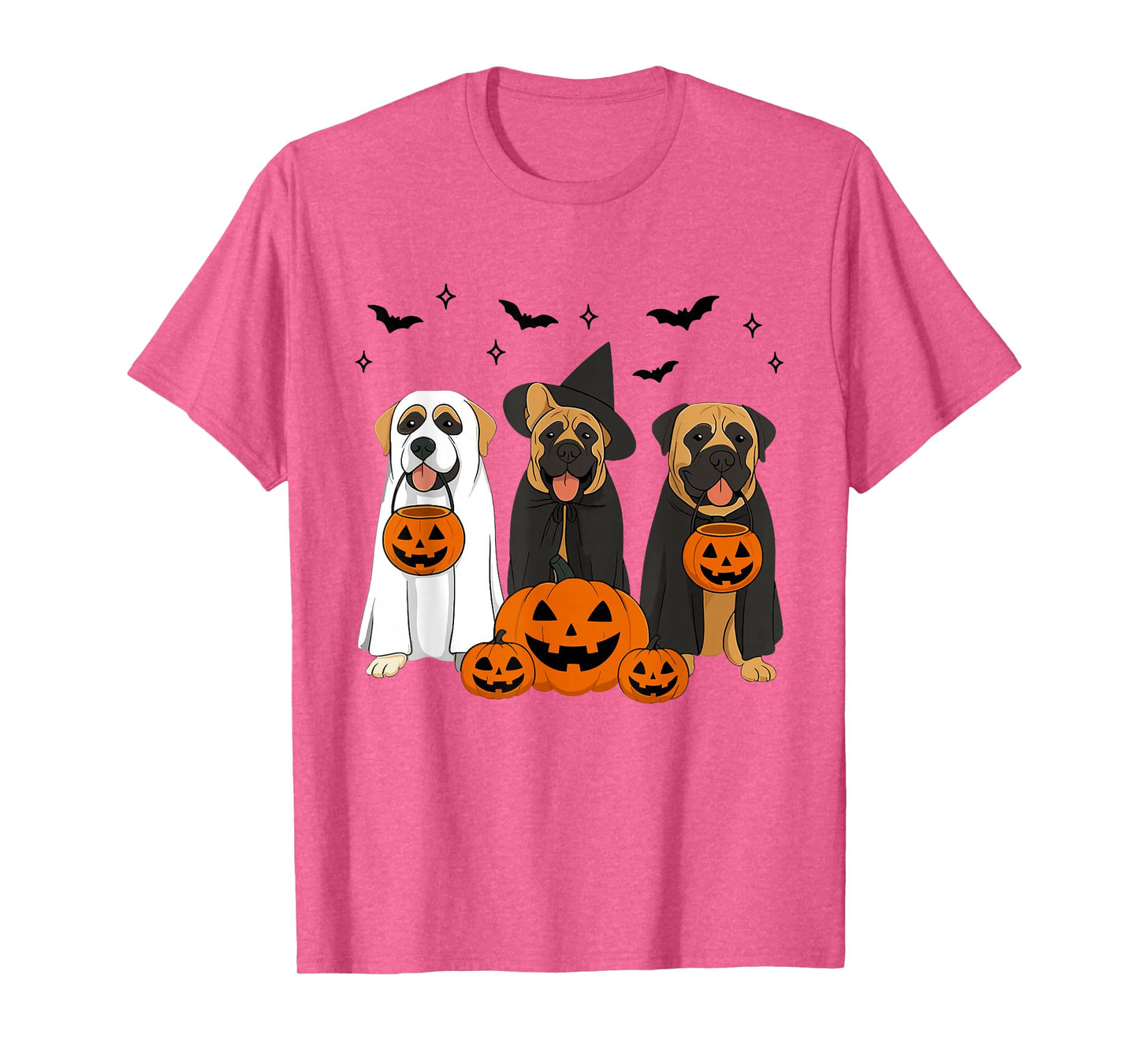 Witch Bullmastiff Dog Halloween Spooky Bullmastiff Dog Mom T-Shirt