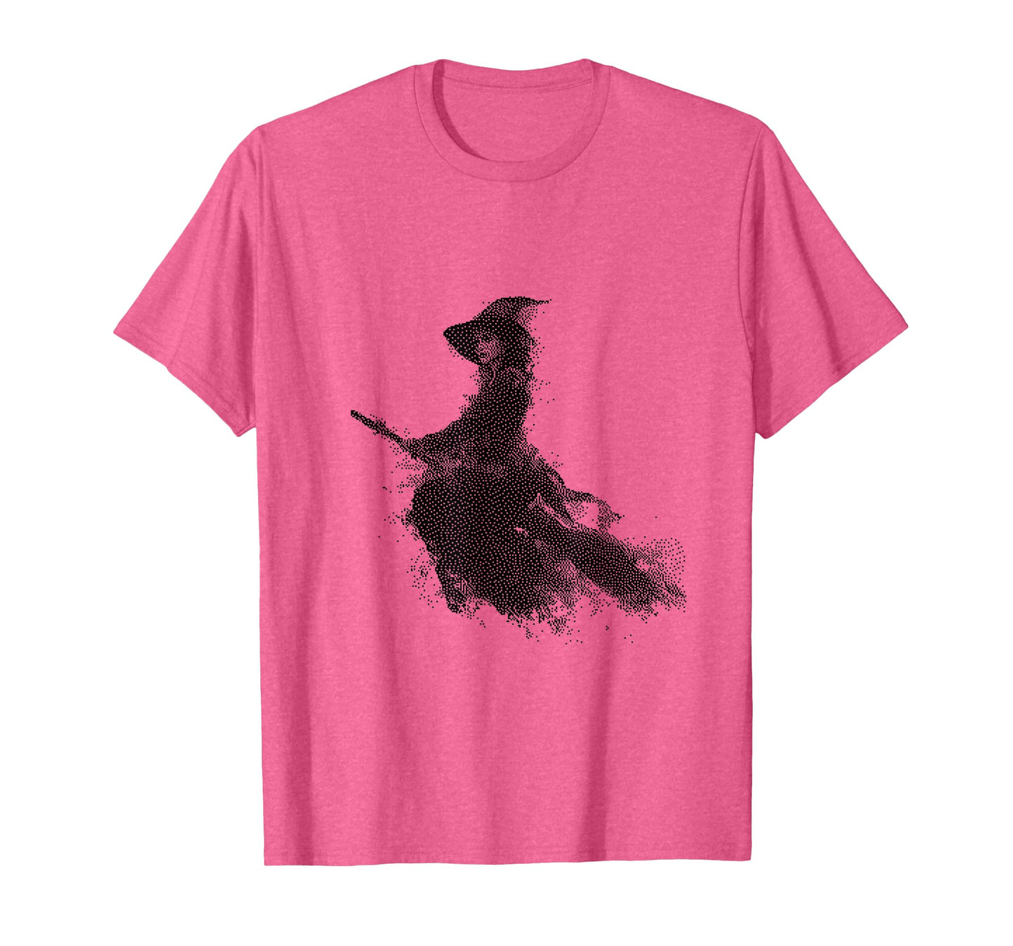 Flying Witch on Broom Halloween Design T-Shirt