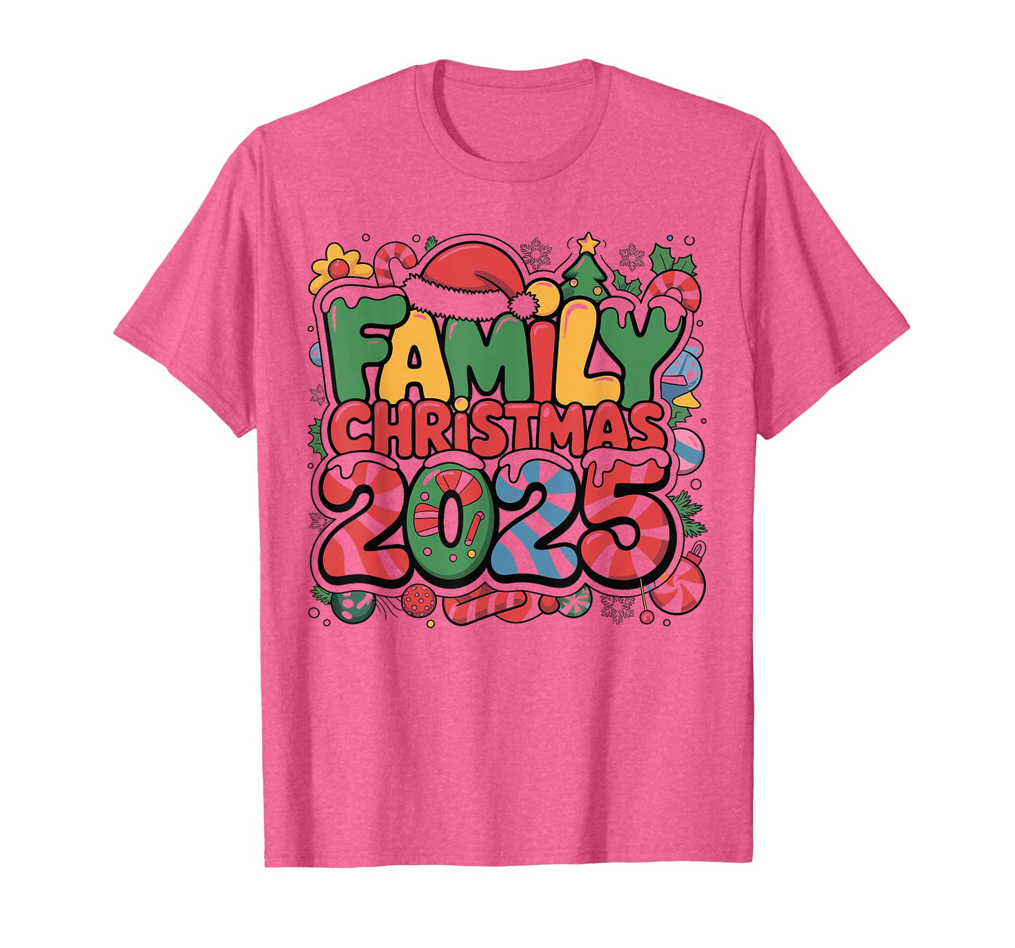 Family Christmas 2025 Matching Outfit Xmas Squad Santa T-Shirt