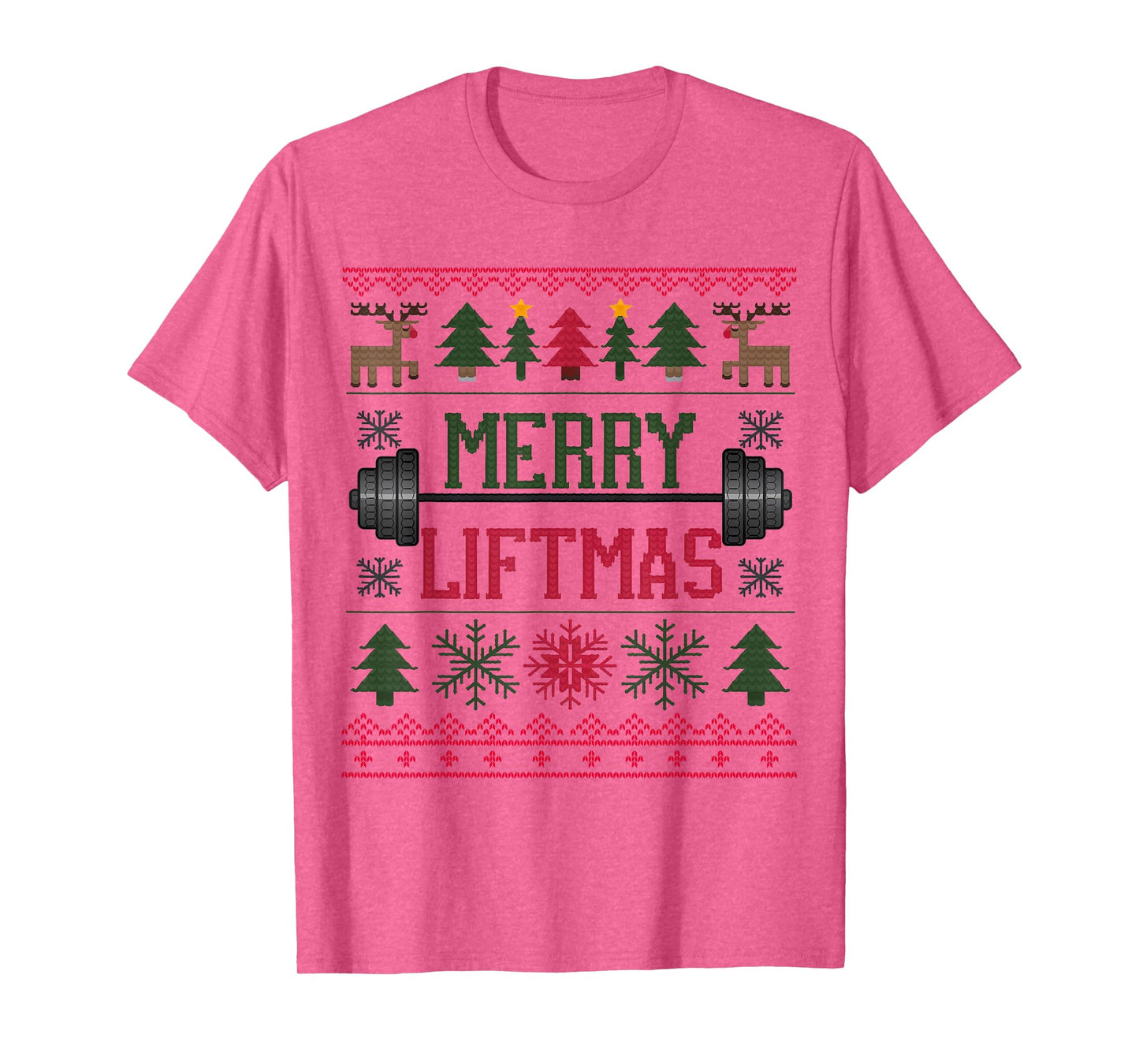 Merry Liftmas Weightlifter Fitness T-Shirt