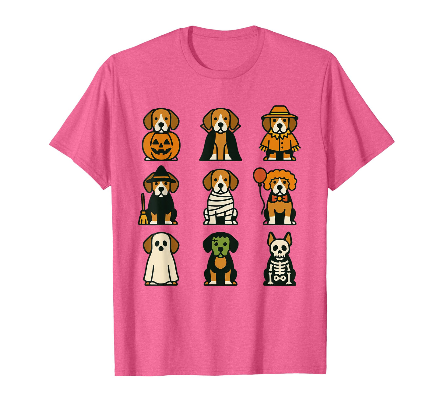 Beagle Halloween Costume Funny Scary Dog Ghost Witch T-Shirt