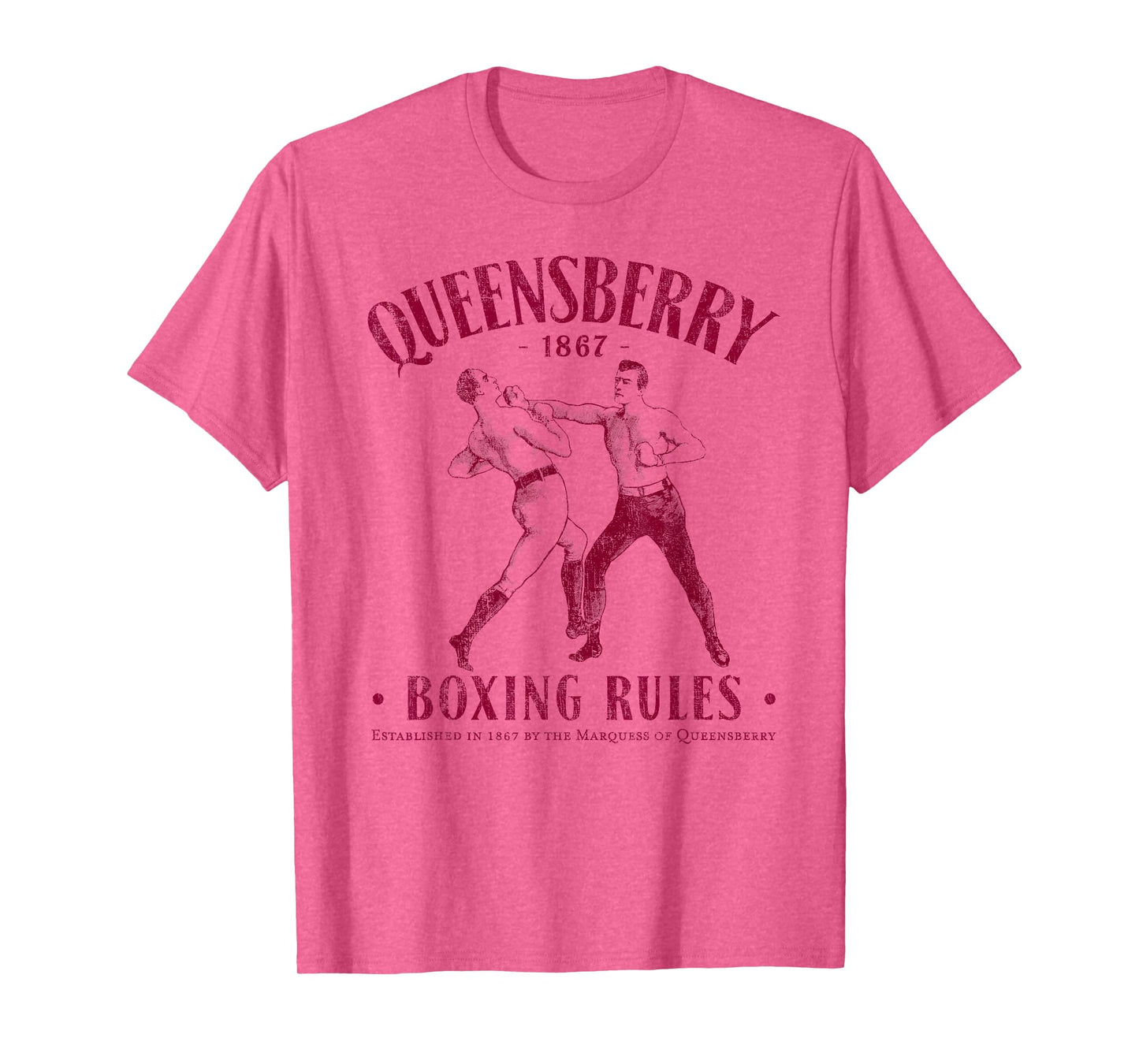 Distressed Vintage Boxing T-Shirt - Queensbury Boxing Rules T-Shirt