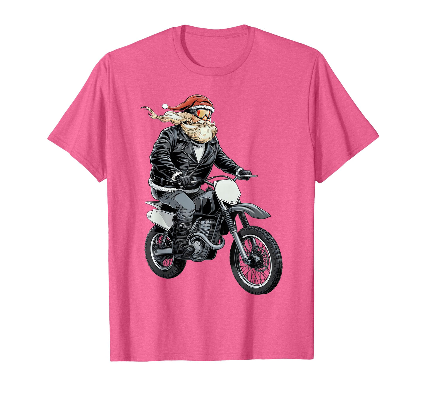 Christmas Motorcycle Racing Santa Xmas Funny Biker Boys Men T-Shirt
