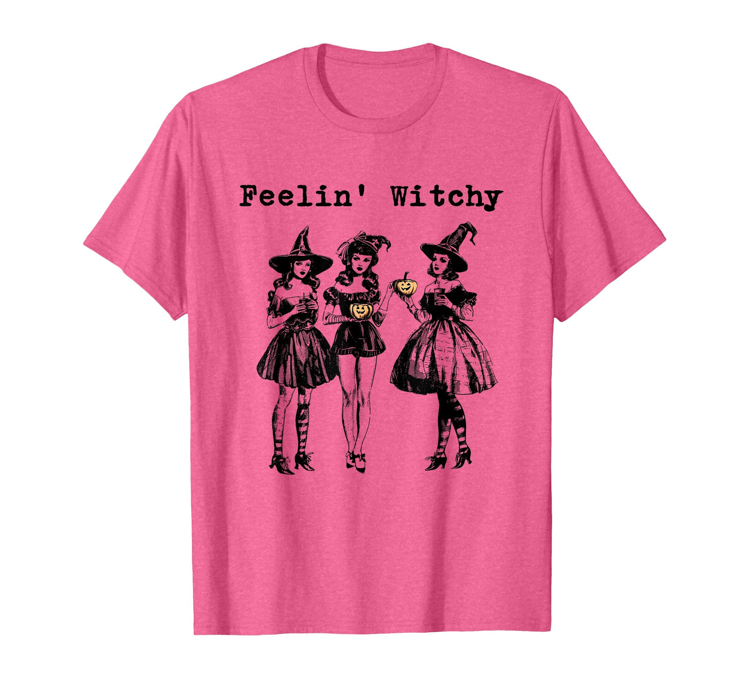 Feelin' Witchy Vintage Witches Halloween Aesthetic T-Shirt